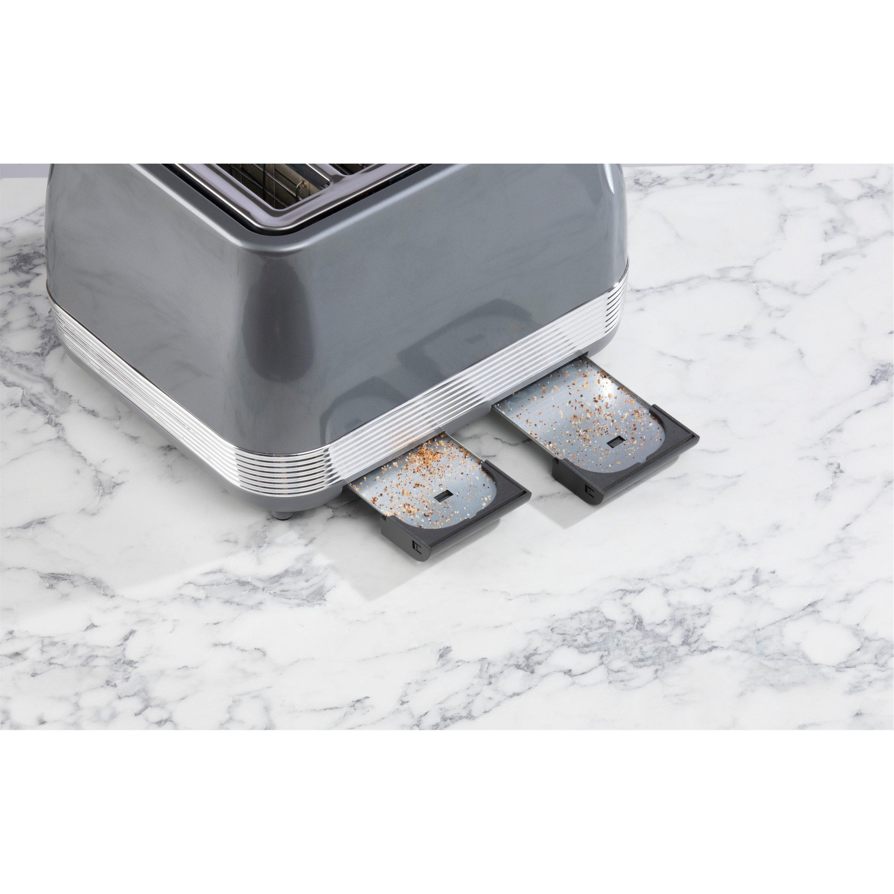 Smoked Grey - Daewoo Electricals - DENVER 4 SLICE TOASTER SMOKED GREY - 5