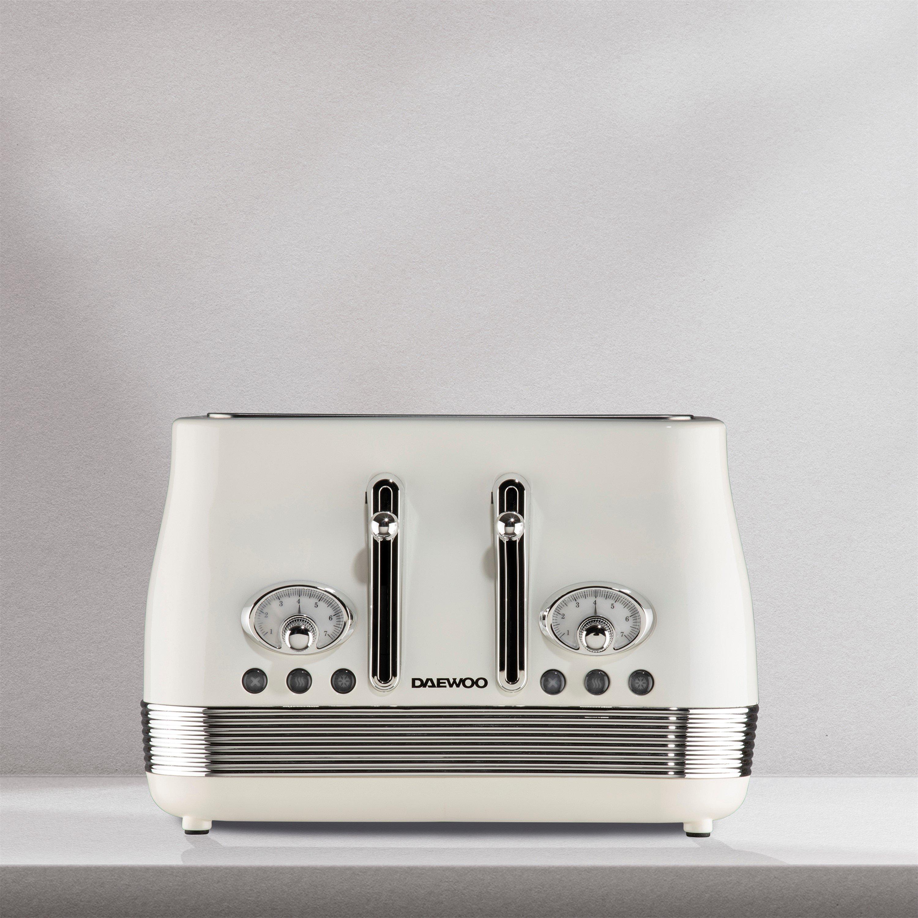 Buttermilk - Daewoo Electricals - DENVER 4 SLICE TOASTER BUTTERMILK - 3