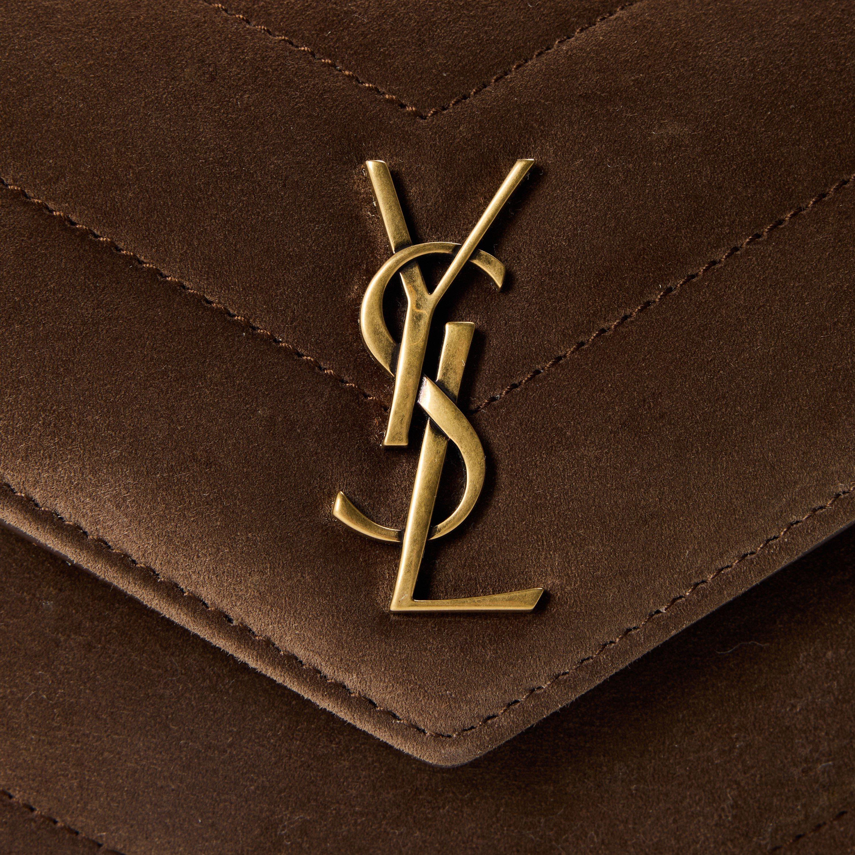 Bark Brown - Saint Laurent - Saint Suede Mni Lou Ld54 - 4