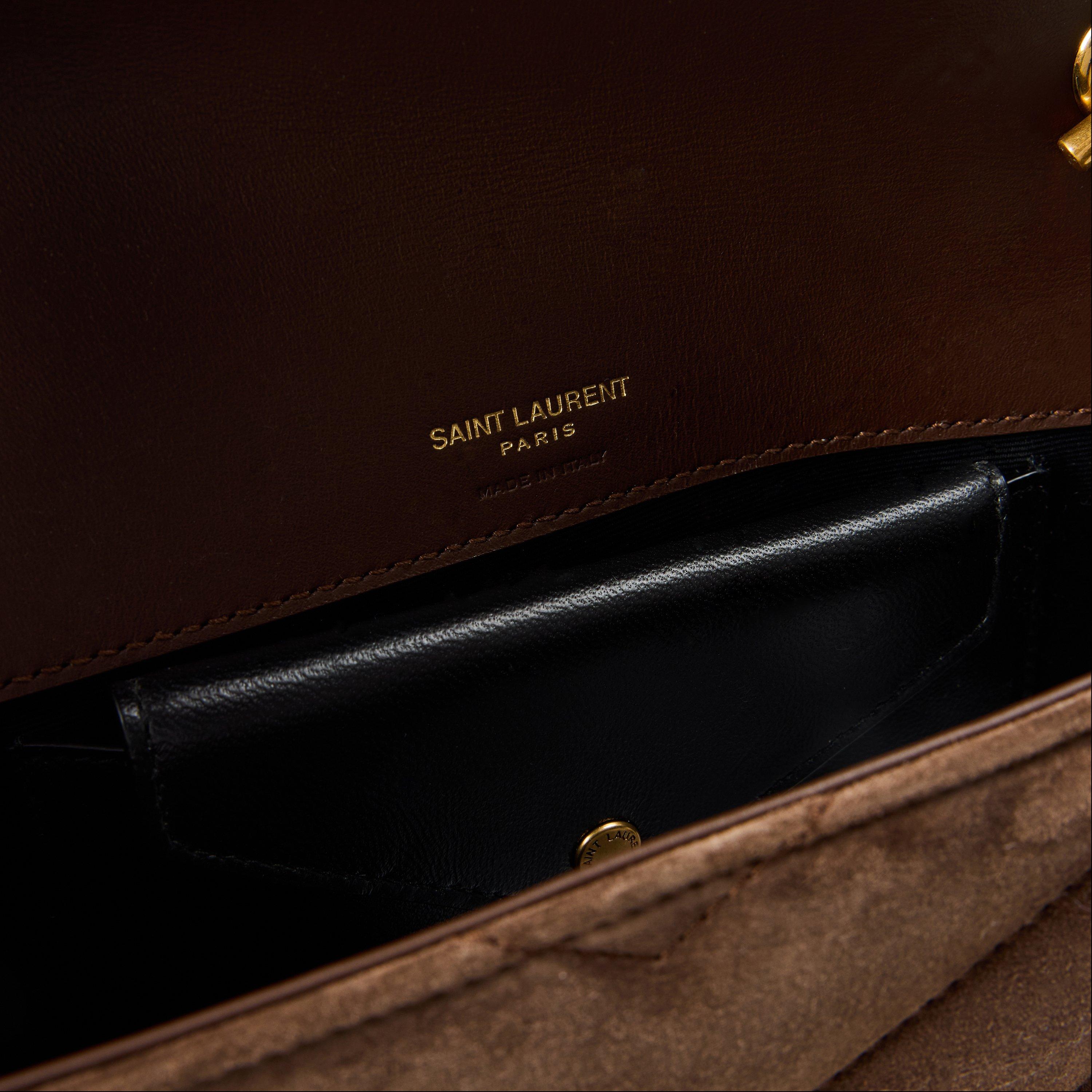 Bark Brown - Saint Laurent - Saint Suede Mni Lou Ld54 - 5