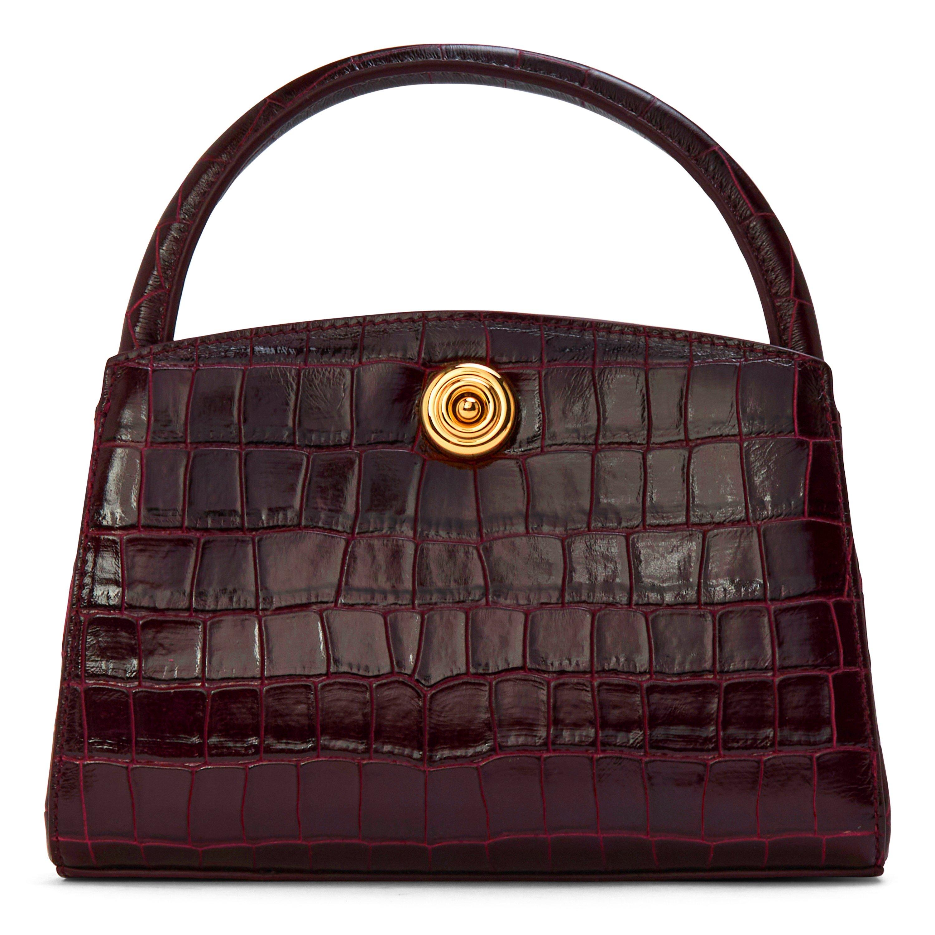 BURGUNDY - Liffner - PUSHLOCK CROC LADY BAG MI - 1