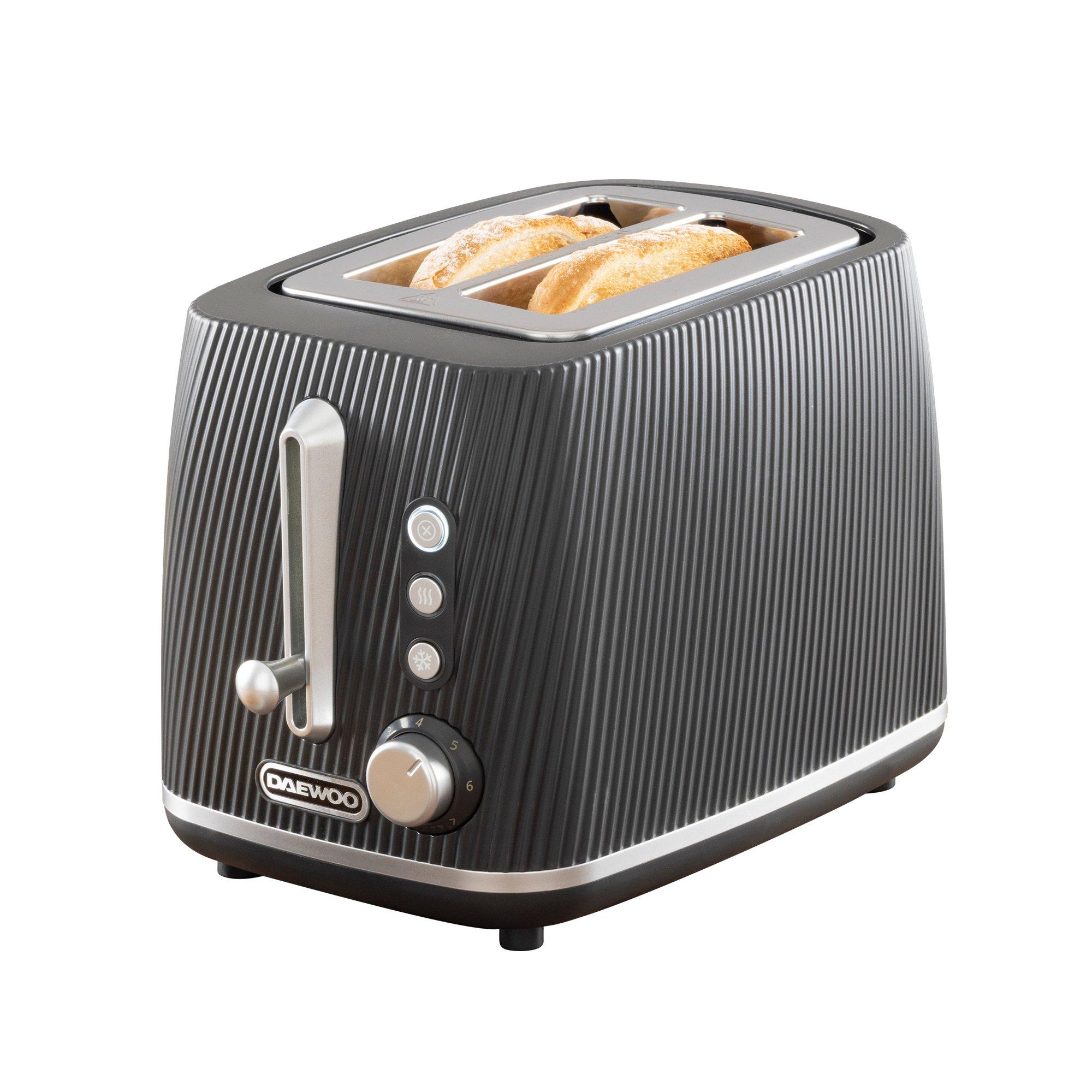 Black - Daewoo Electricals - CASCADE 2 SLICE TOASTER BLACK - 1