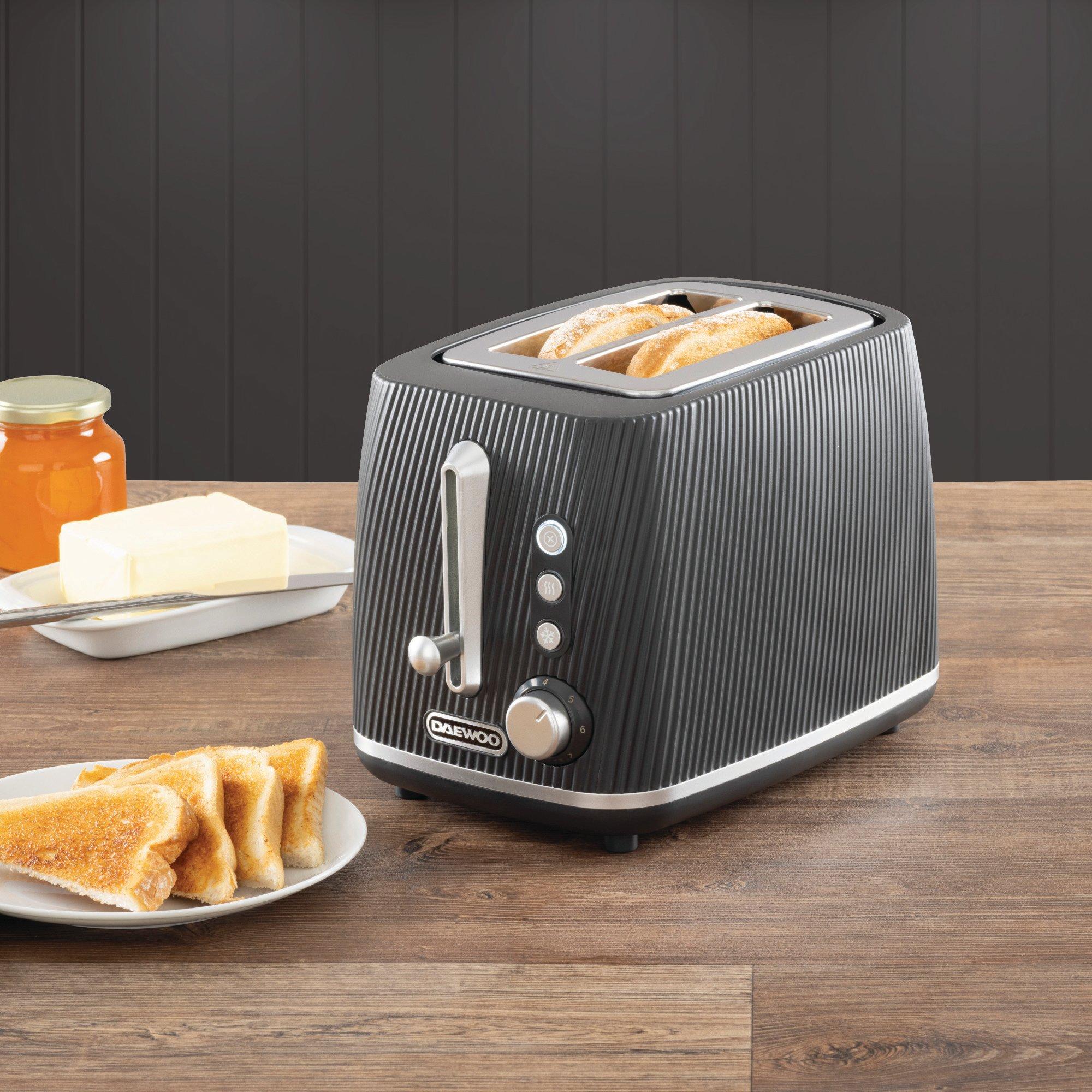 Black - Daewoo Electricals - CASCADE 2 SLICE TOASTER BLACK - 3