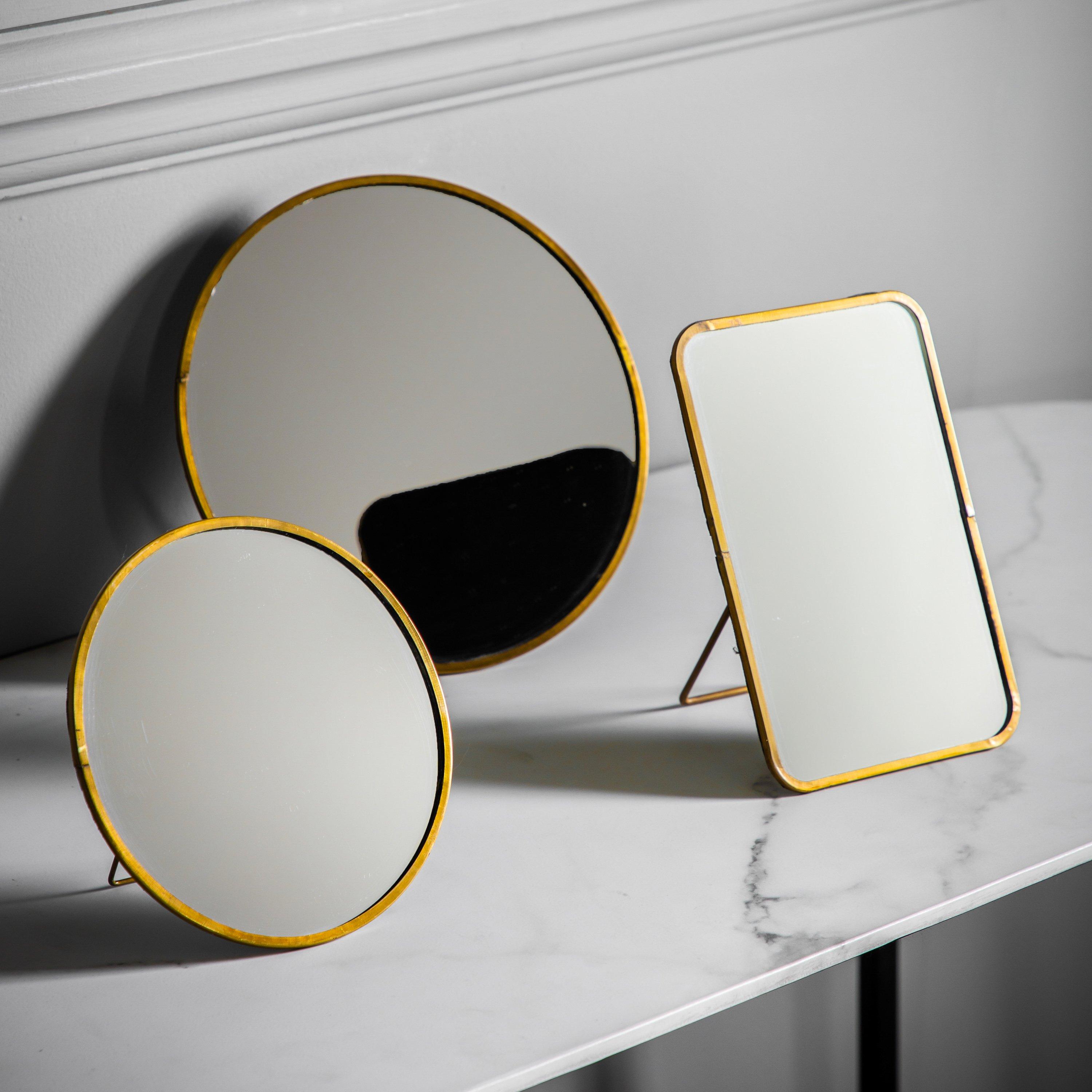 Brass - Gallery - Antique Brass Wall Mirror - 2