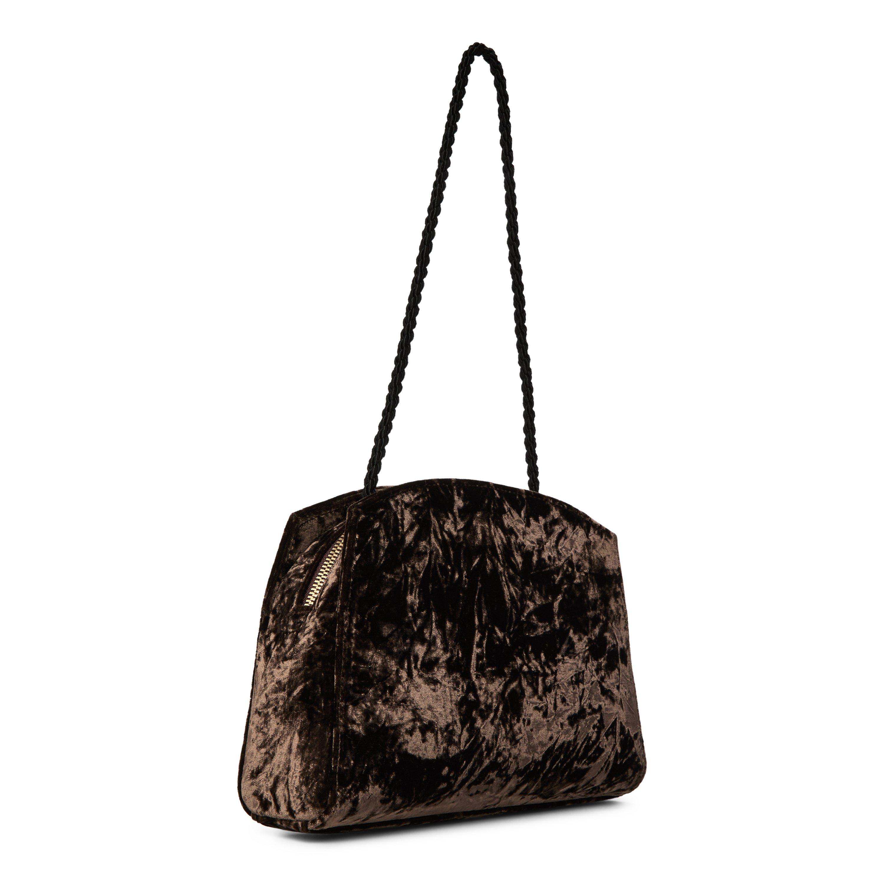 BROWN - Liffner - TASSEL VELVET BAG - 2