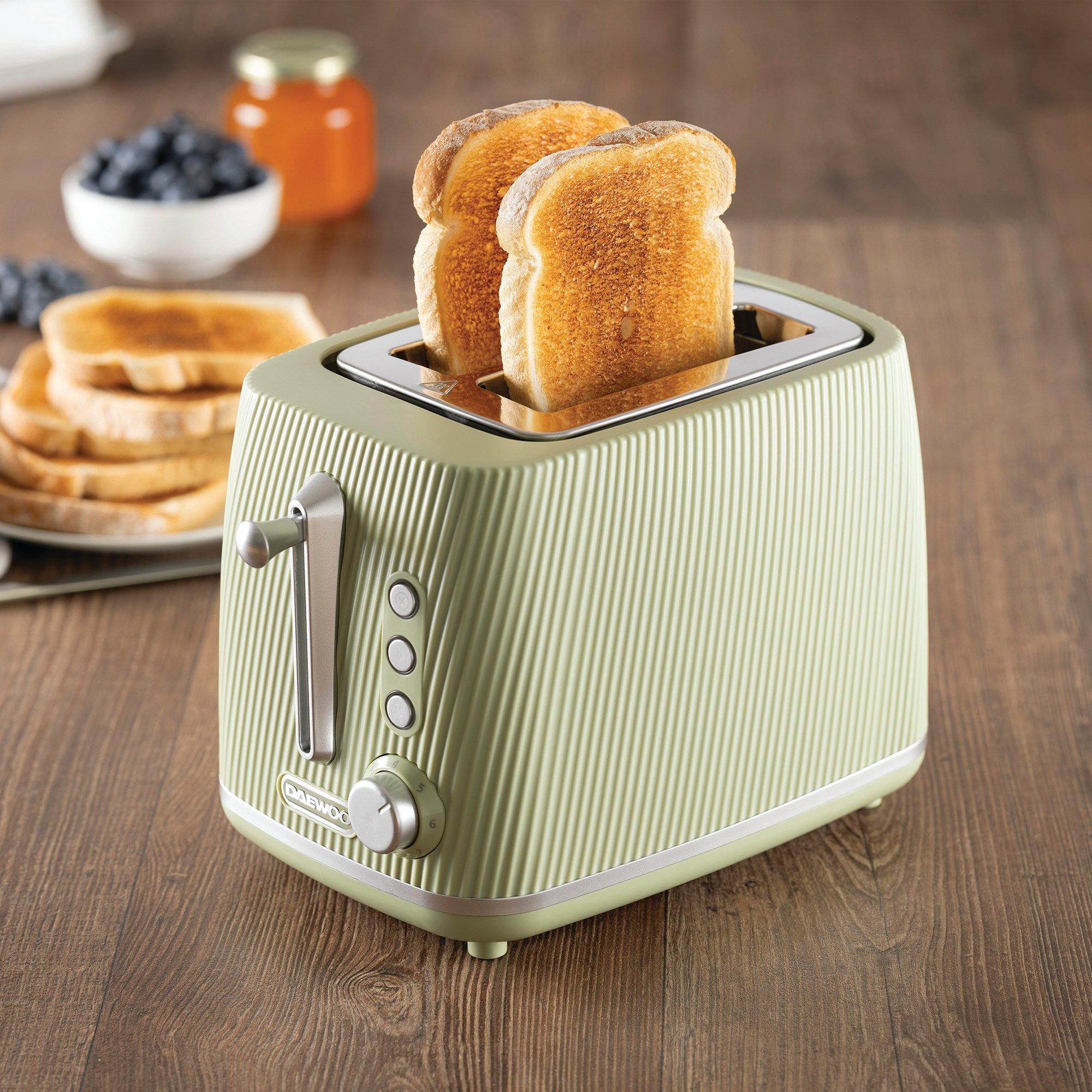 Sage - Daewoo Electricals - CASCADE 2 SLICE TOASTER SAGE - 4