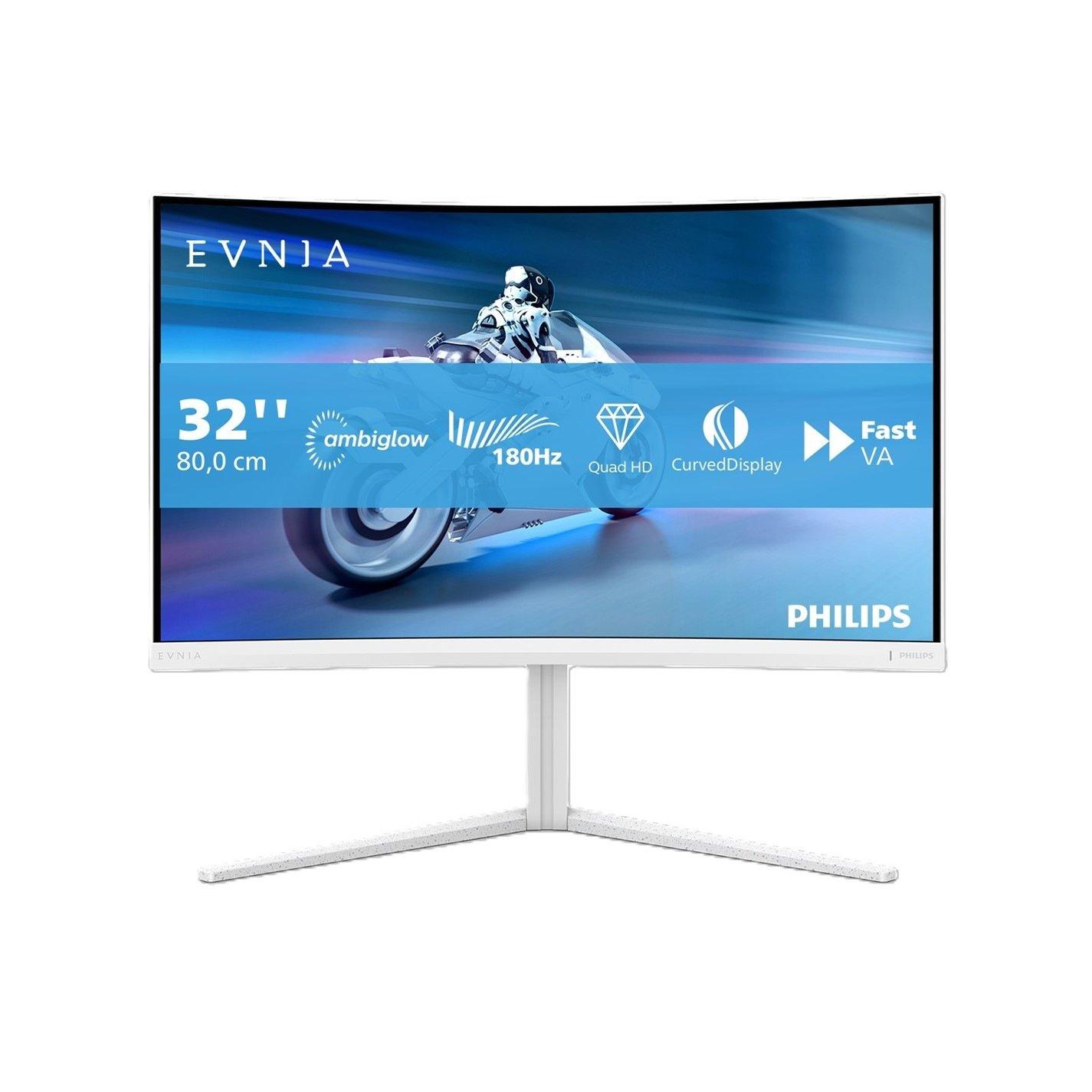 Black - Philips - Evnia 32M2C5501 31.5 Inch Fast VA QHD 180Hz Gaming monitor - 1