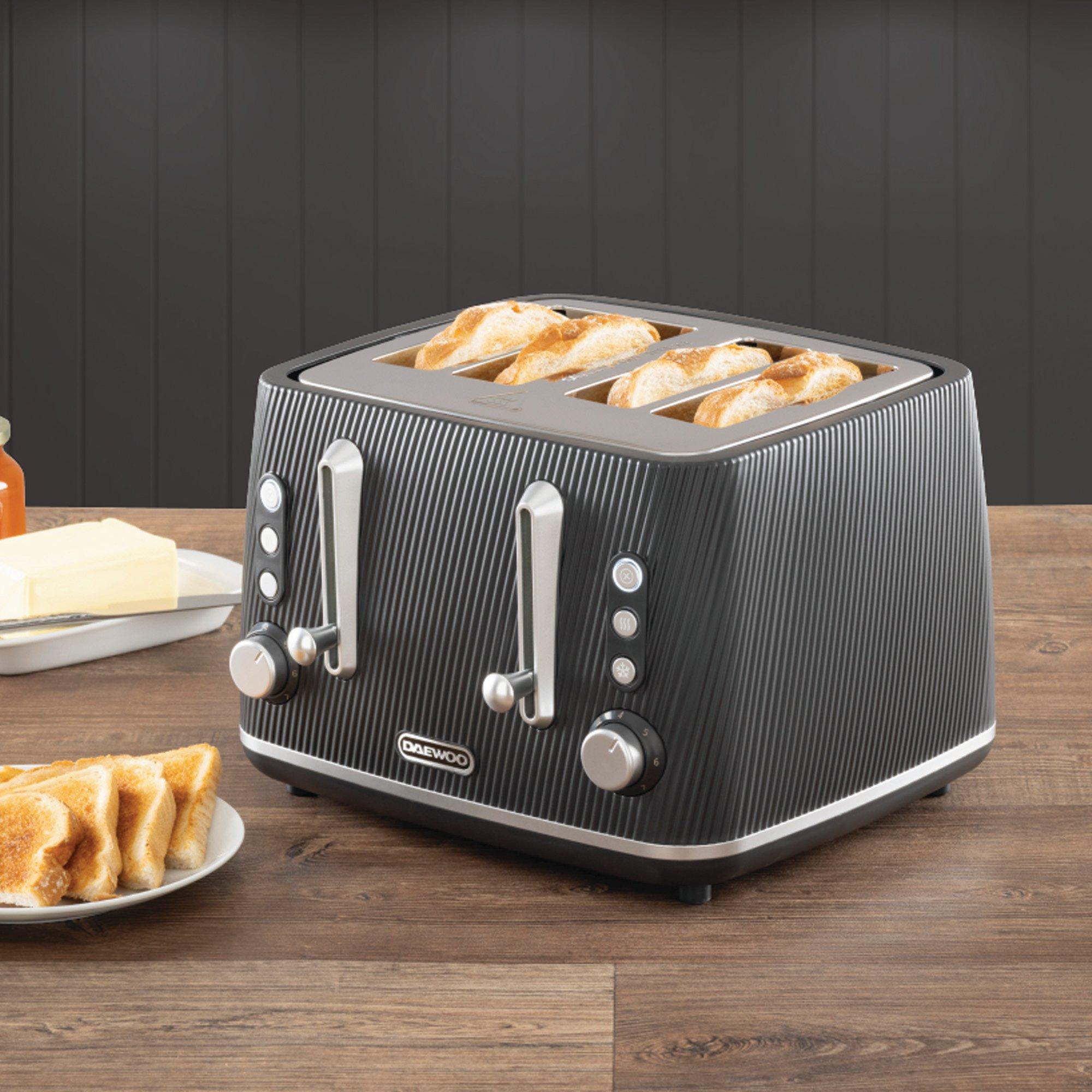 Black - Daewoo Electricals - CASCADE 4 SLICE TOASTER BLACK - 3