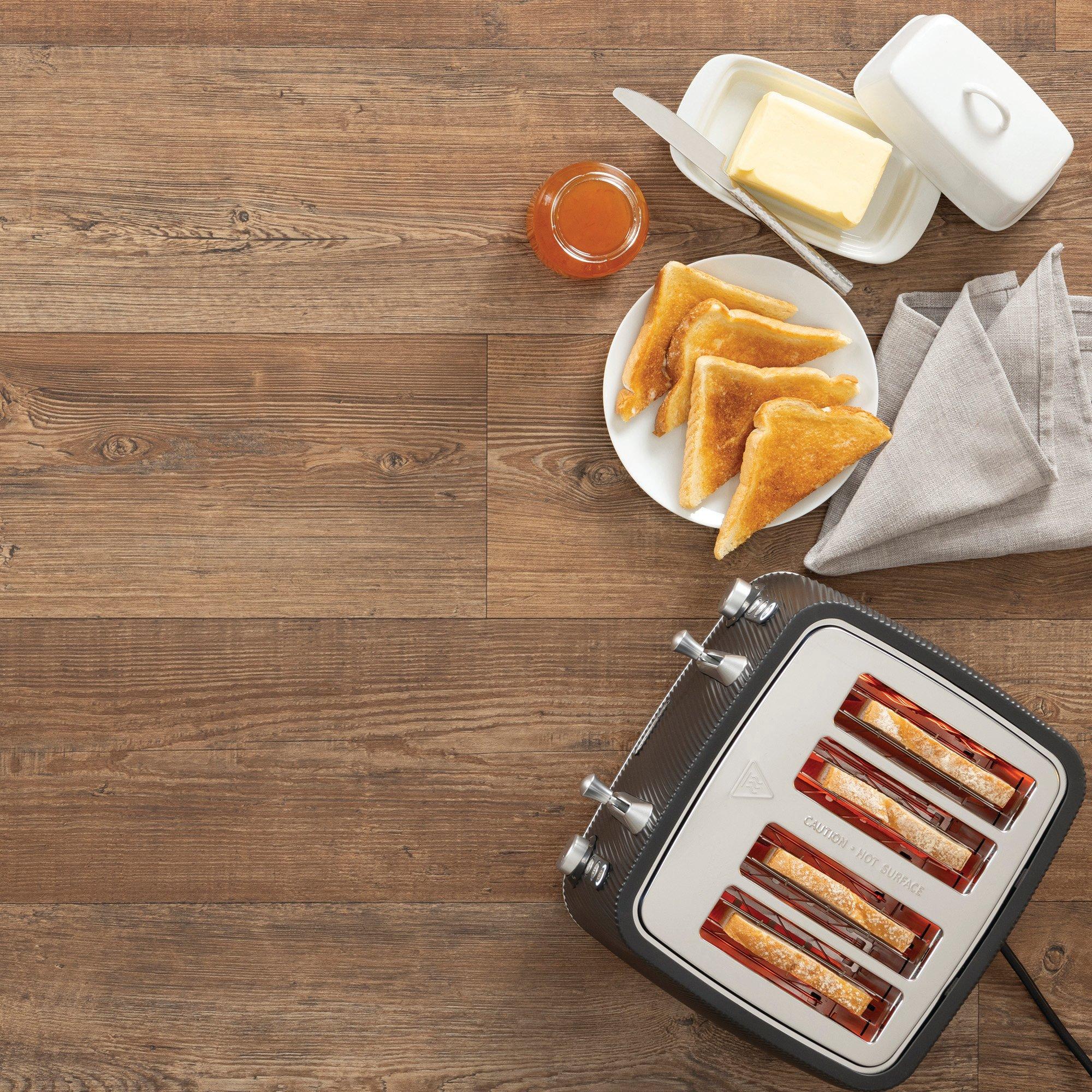 Black - Daewoo Electricals - CASCADE 4 SLICE TOASTER BLACK - 6