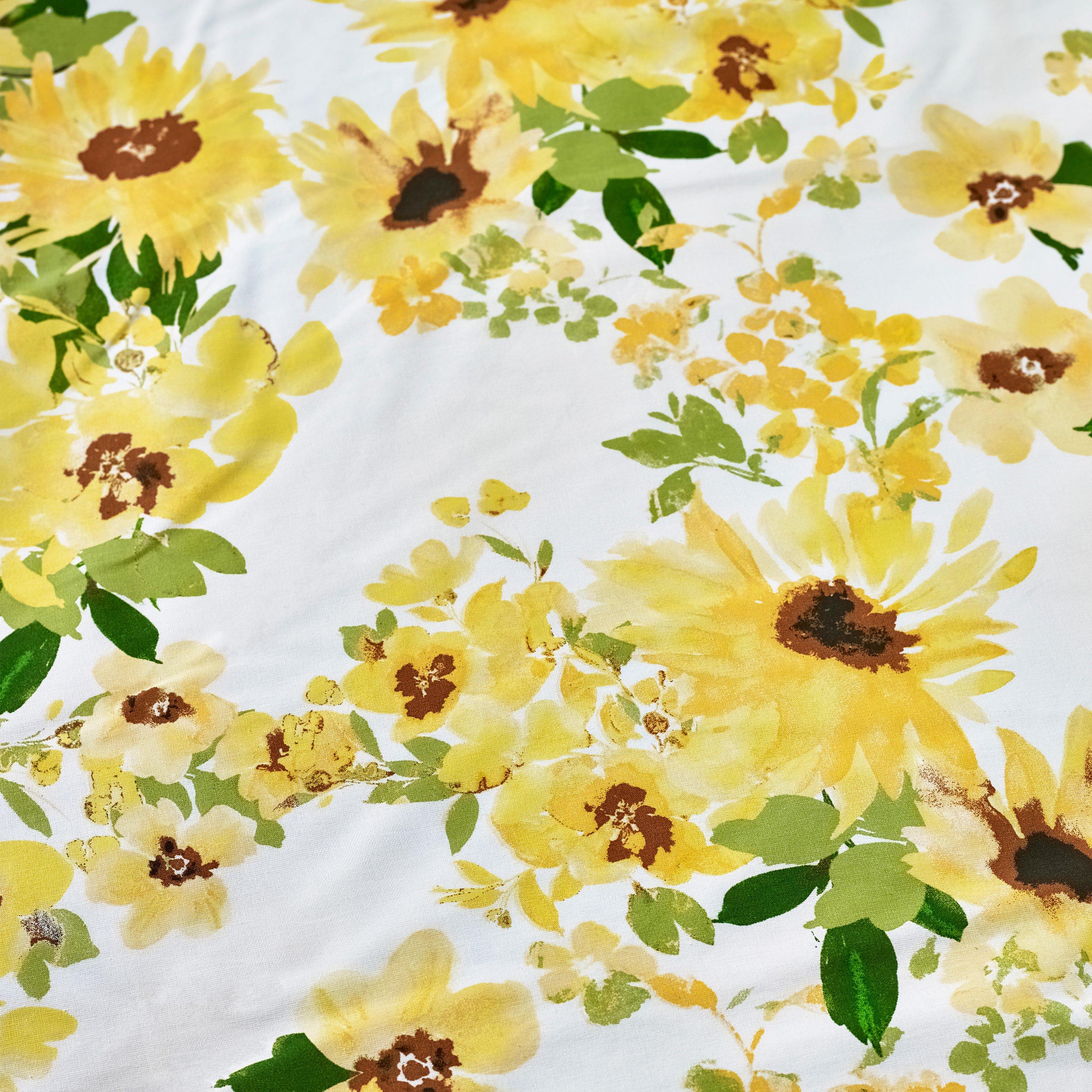 Yellow - Catherine Lansfield - Sunflowers Reversible Duvet Cover Set - 4