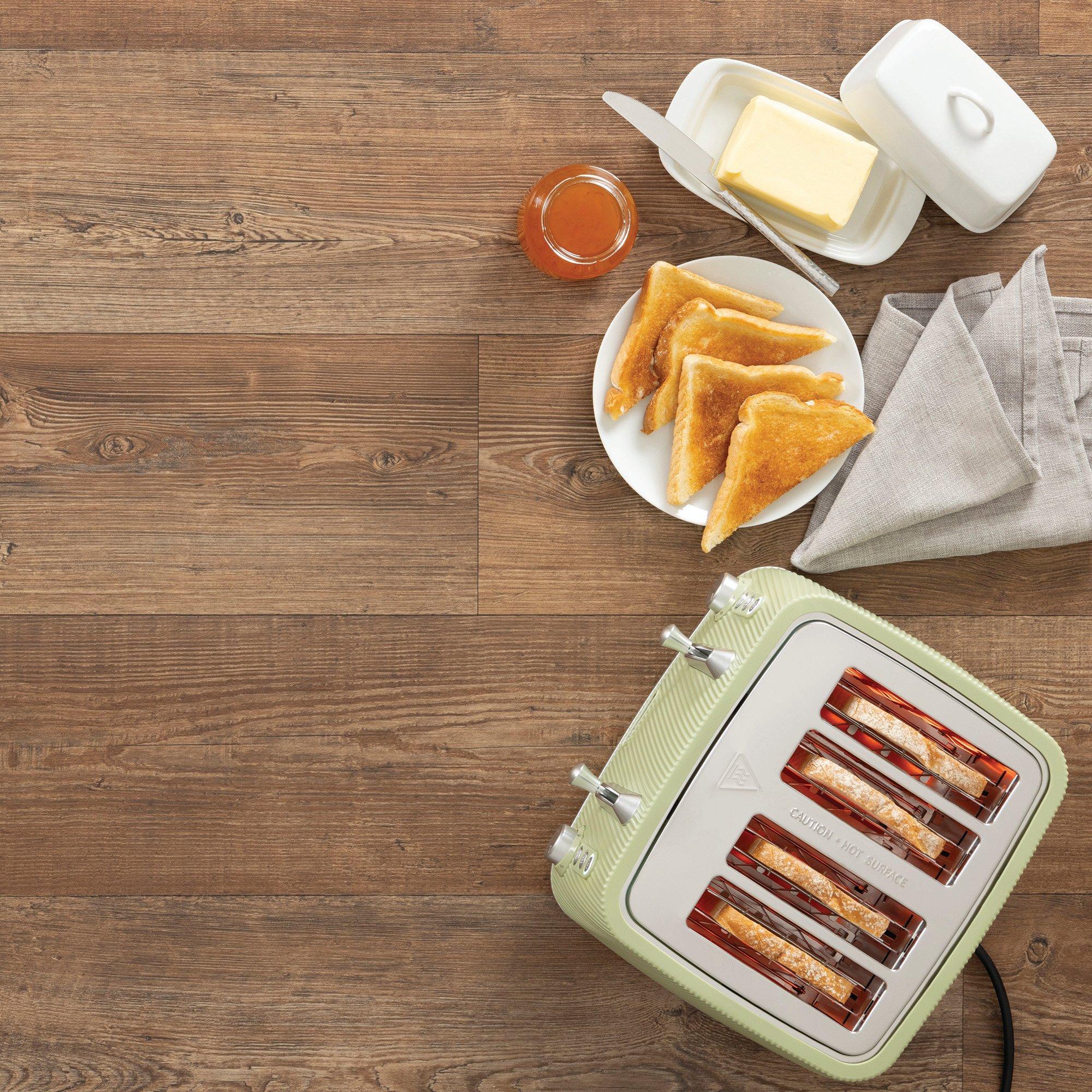 Sage - Daewoo Electricals - CASCADE 4 SLICE TOASTER SAGE - 6