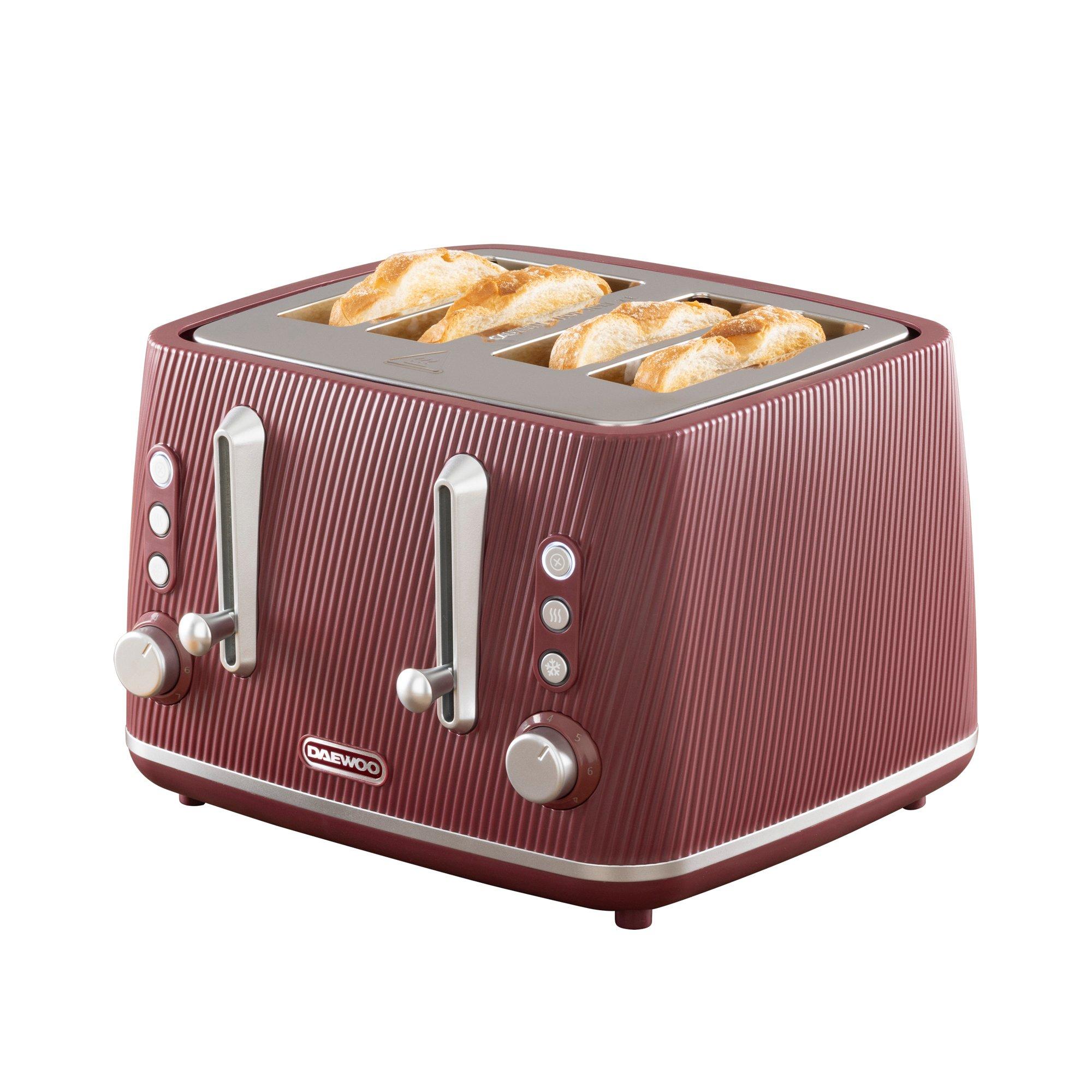 Ruby - Daewoo Electricals - CASCADE 4 SLICE TOASTER RUBY - 1