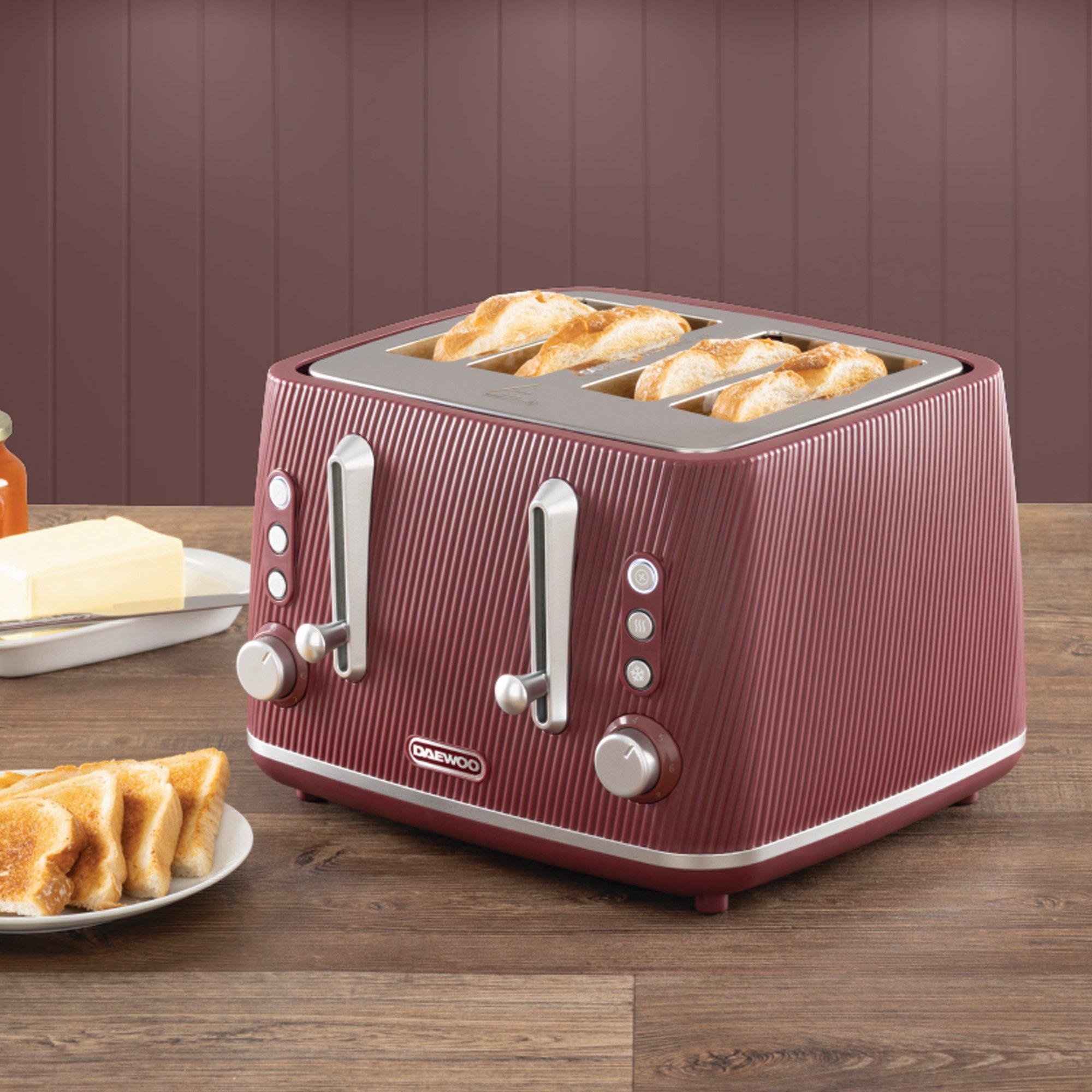 Ruby - Daewoo Electricals - CASCADE 4 SLICE TOASTER RUBY - 3