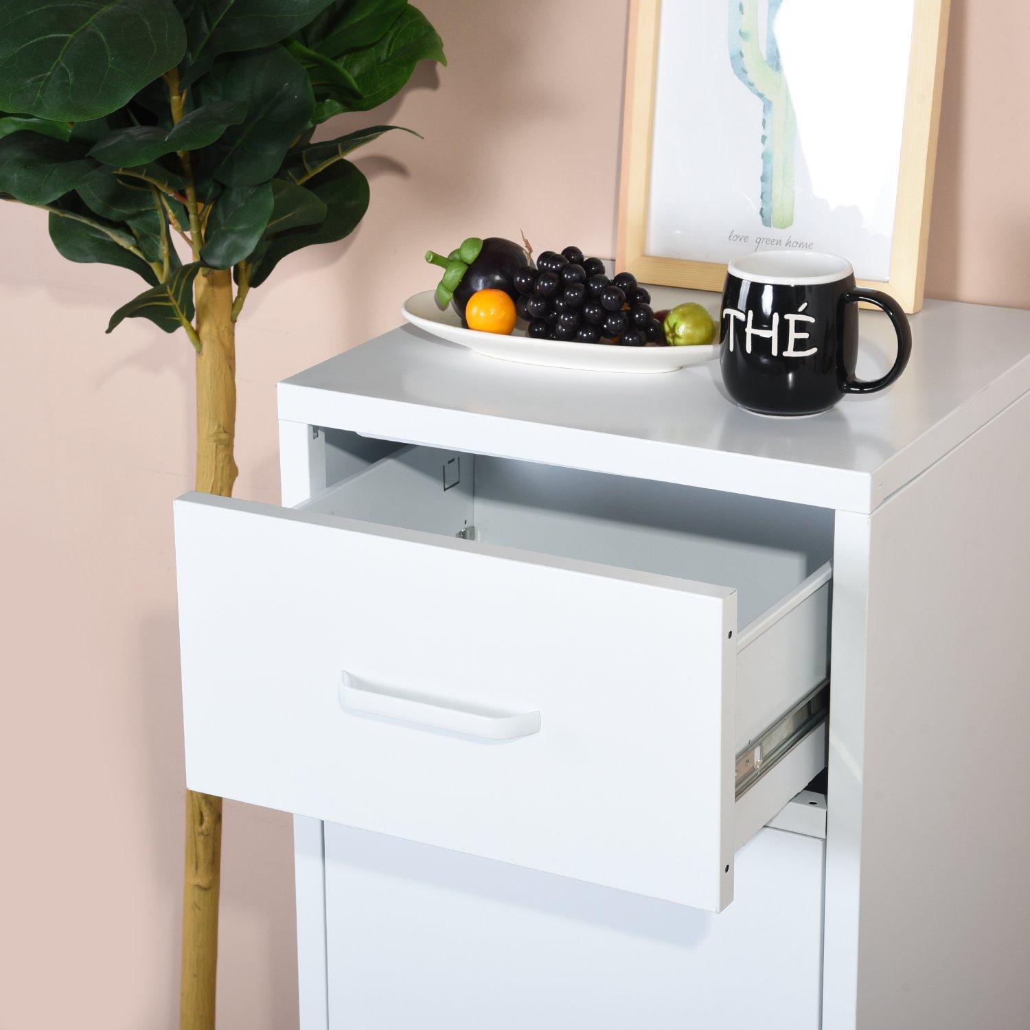 Wit - FurnitureR - Metal Storage Cabinet with Drawer and Door Tall Utility Organizer - 4