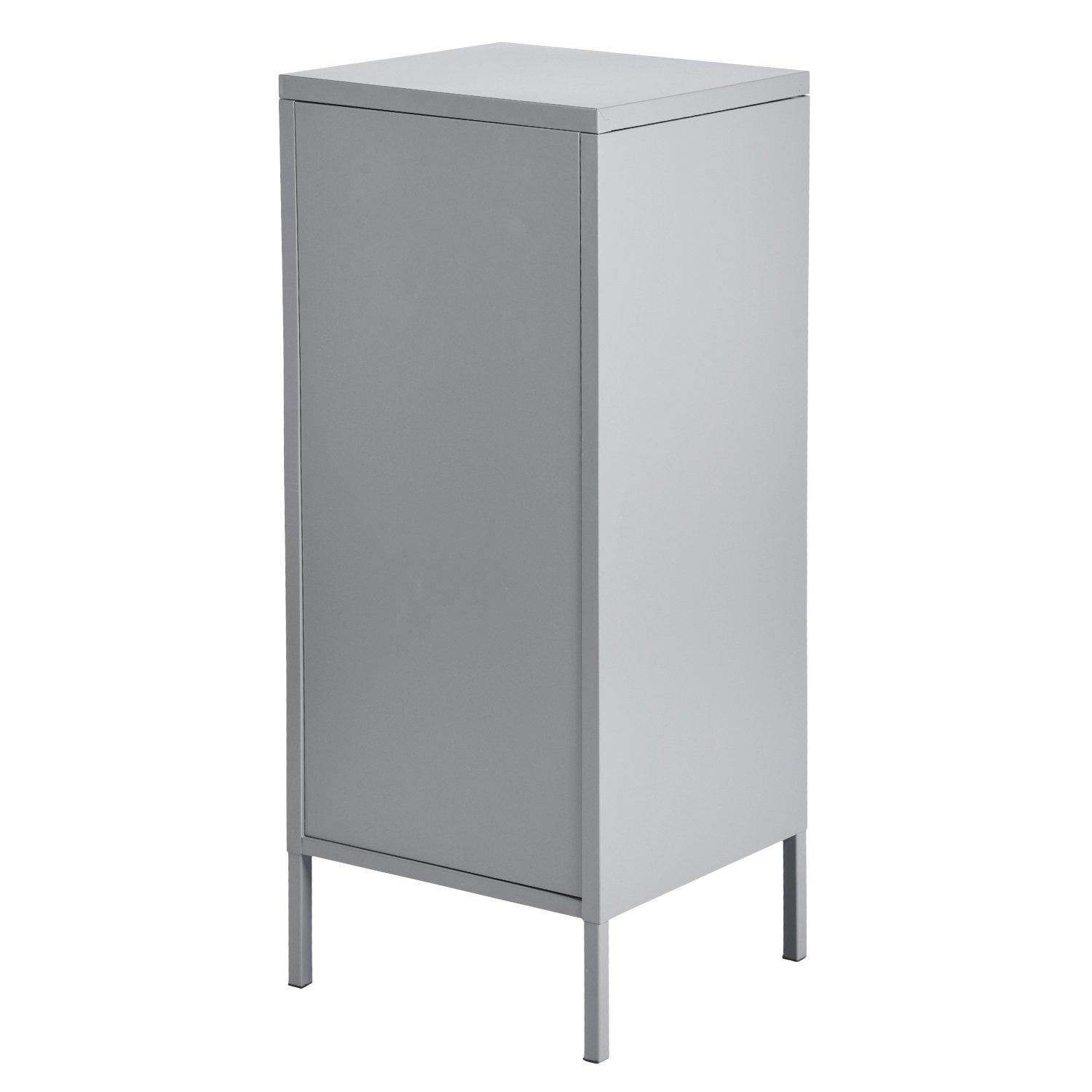 Dark Grey - FurnitureR - Storage Cabinet with Drawer and Door Tall Utility Organizer - 7