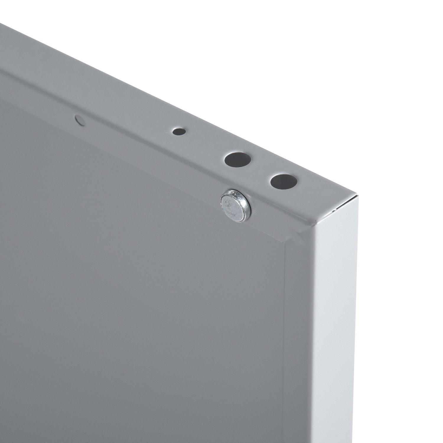 Dark Grey - FurnitureR - Storage Cabinet with 2 Doors Tall Utility Cupboard with Shelves 102 cm High Organizer - 4