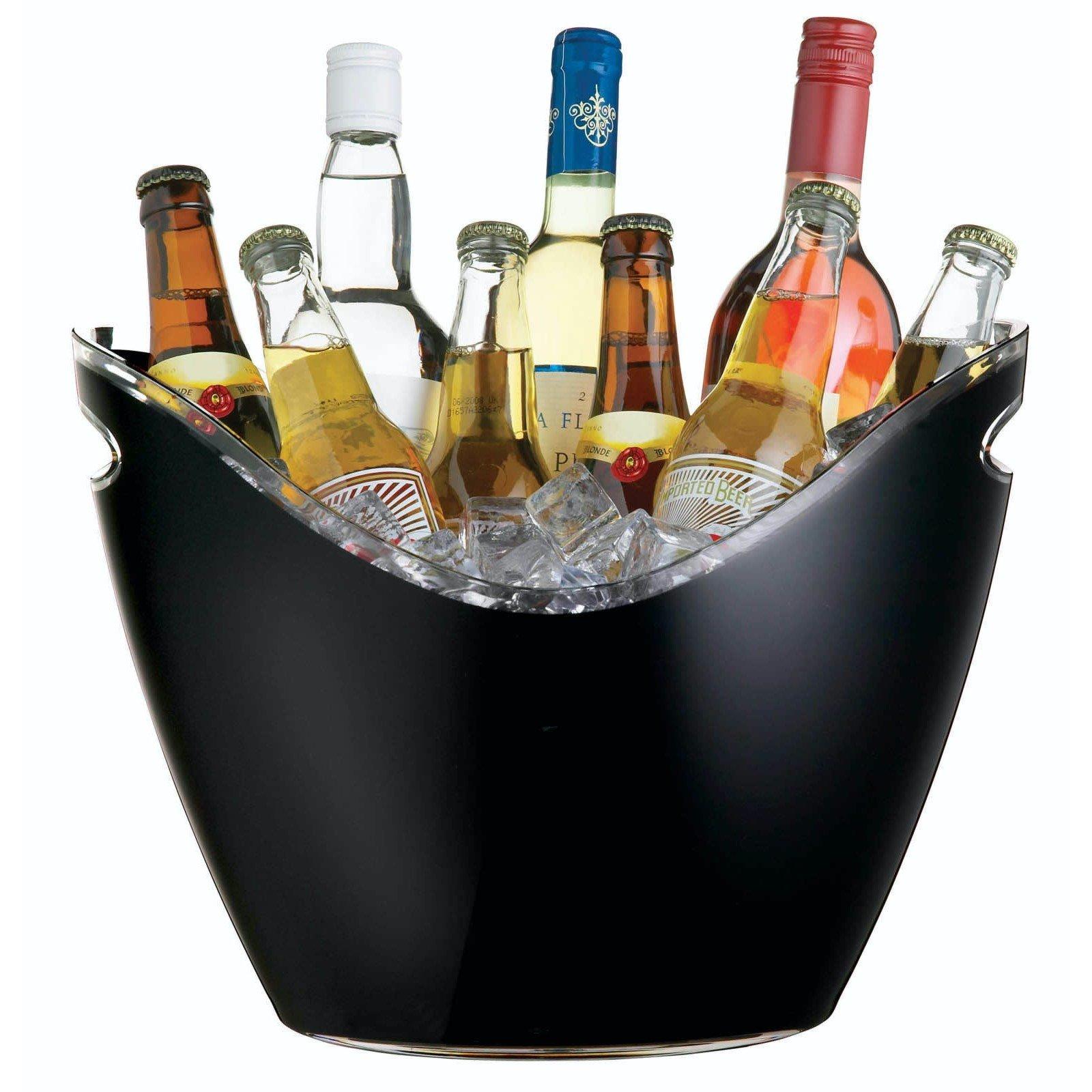 Black - BarCraft - Black Acrylic Drinks Pail / Cooler - 1