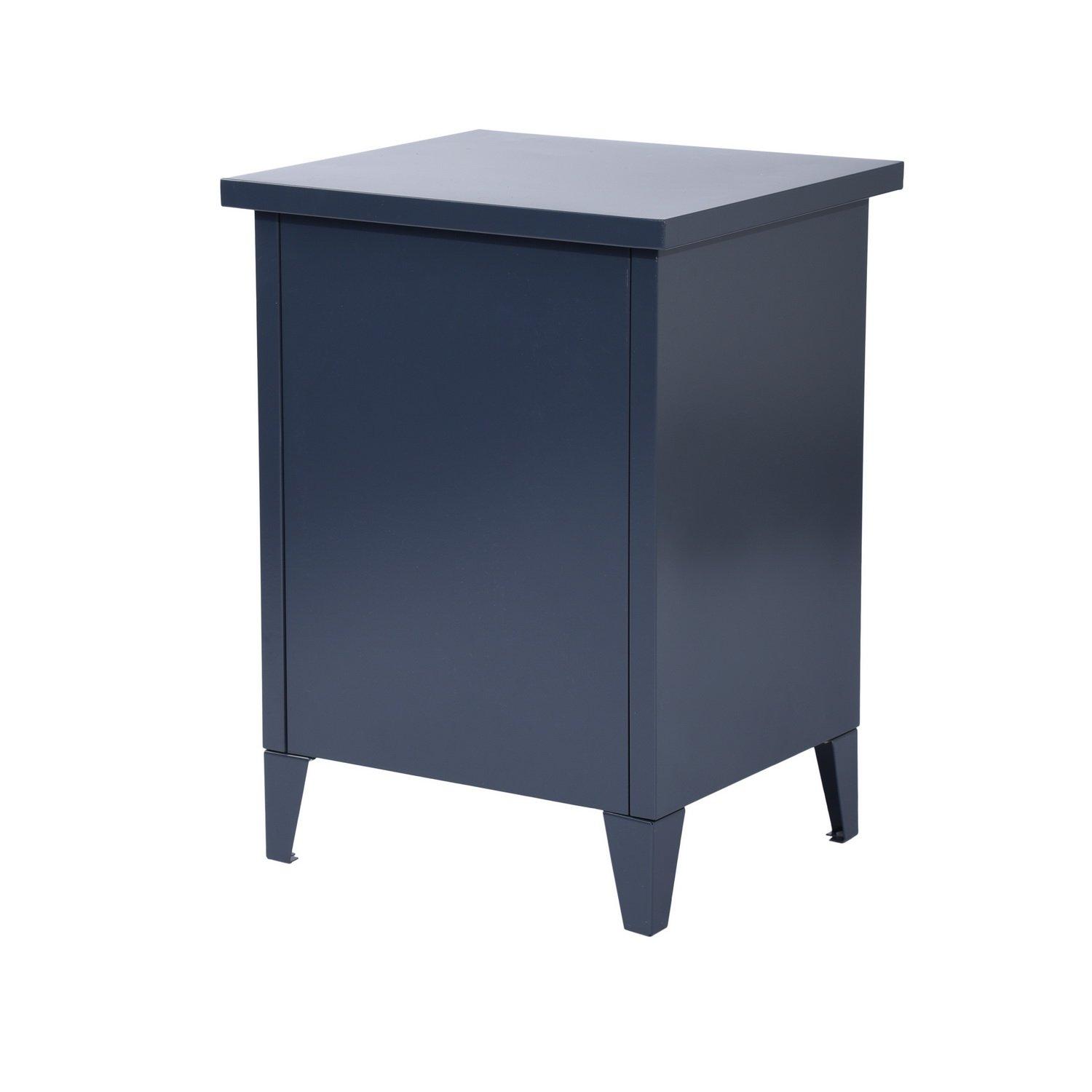 Blue - FurnitureR - Bedside Cabinet with Door and Shelf 44 x 39 x 60.5 cm - 7