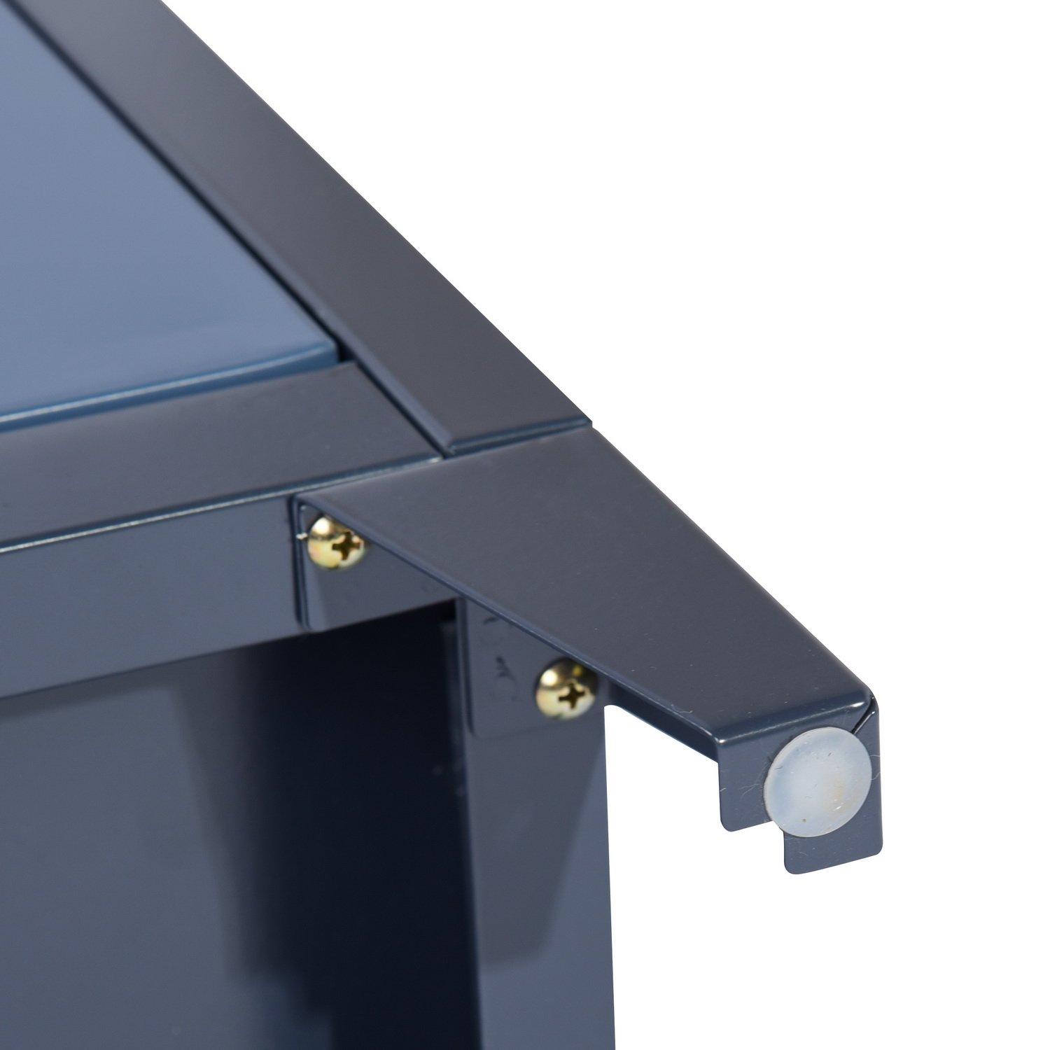 Blue - FurnitureR - Bedside Cabinet with Door and Shelf 44 x 39 x 60.5 cm - 10