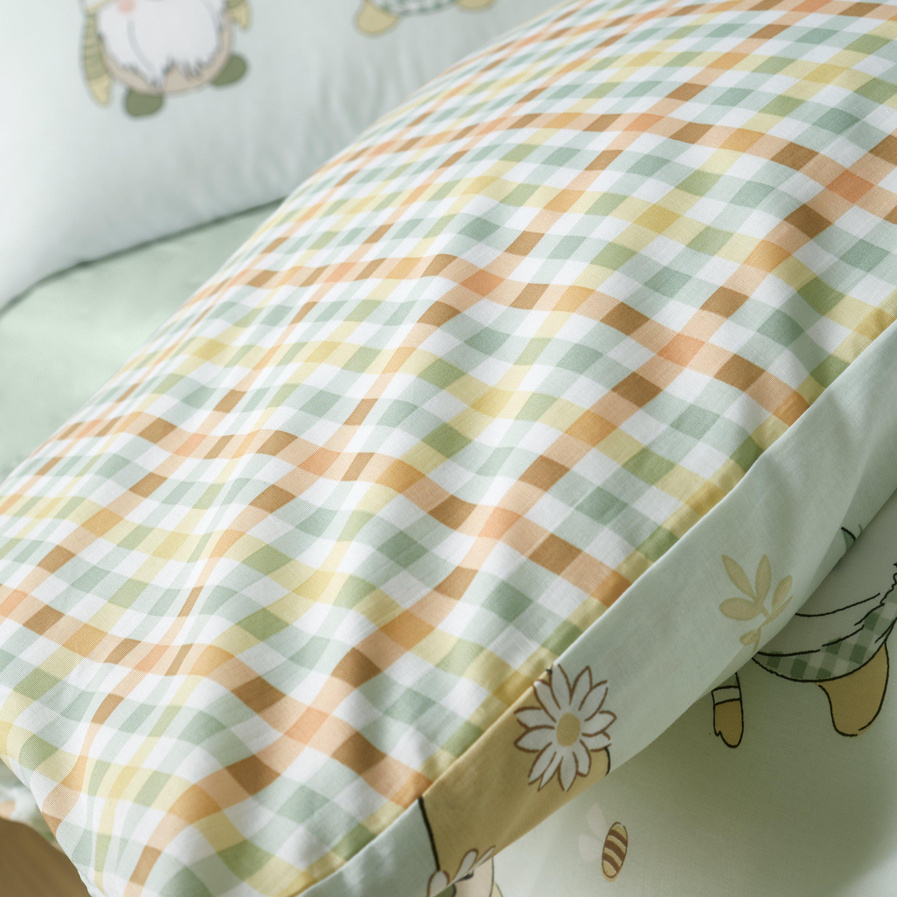 Mint Green - Catherine Lansfield - Spring Gonks Reversible Duvet Cover Set - 4