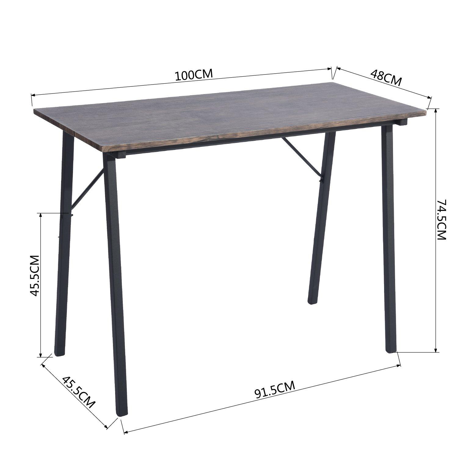 Dark Brown - FurnitureR - Computer Desk – Small Writing Table - 8