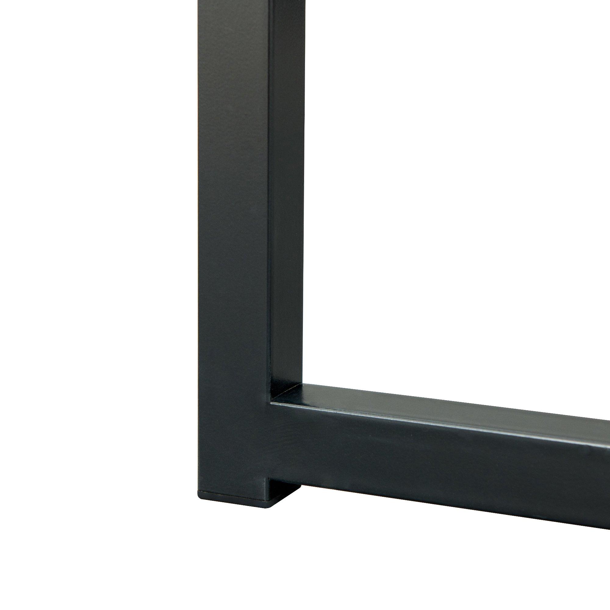 Vintage Brown - FurnitureR - Corner Desk 129 cm Home Office Computer Table with Metal Frame - 9