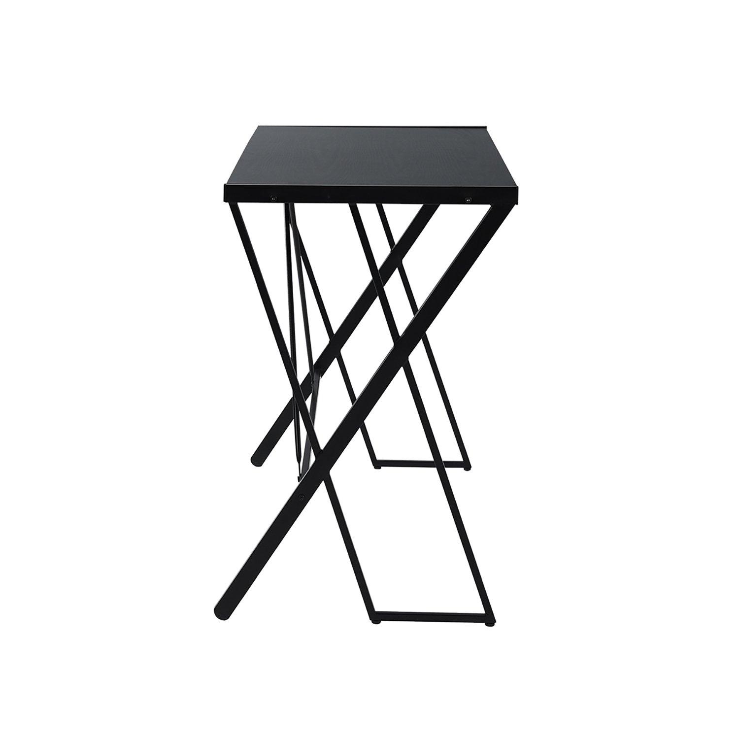 Black - FurnitureR - Industrial Writing Desk Vintage Computer Table - 5