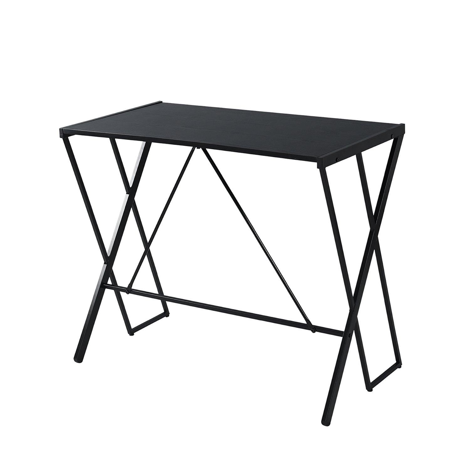 Black - FurnitureR - Industrial Writing Desk Vintage Computer Table - 6