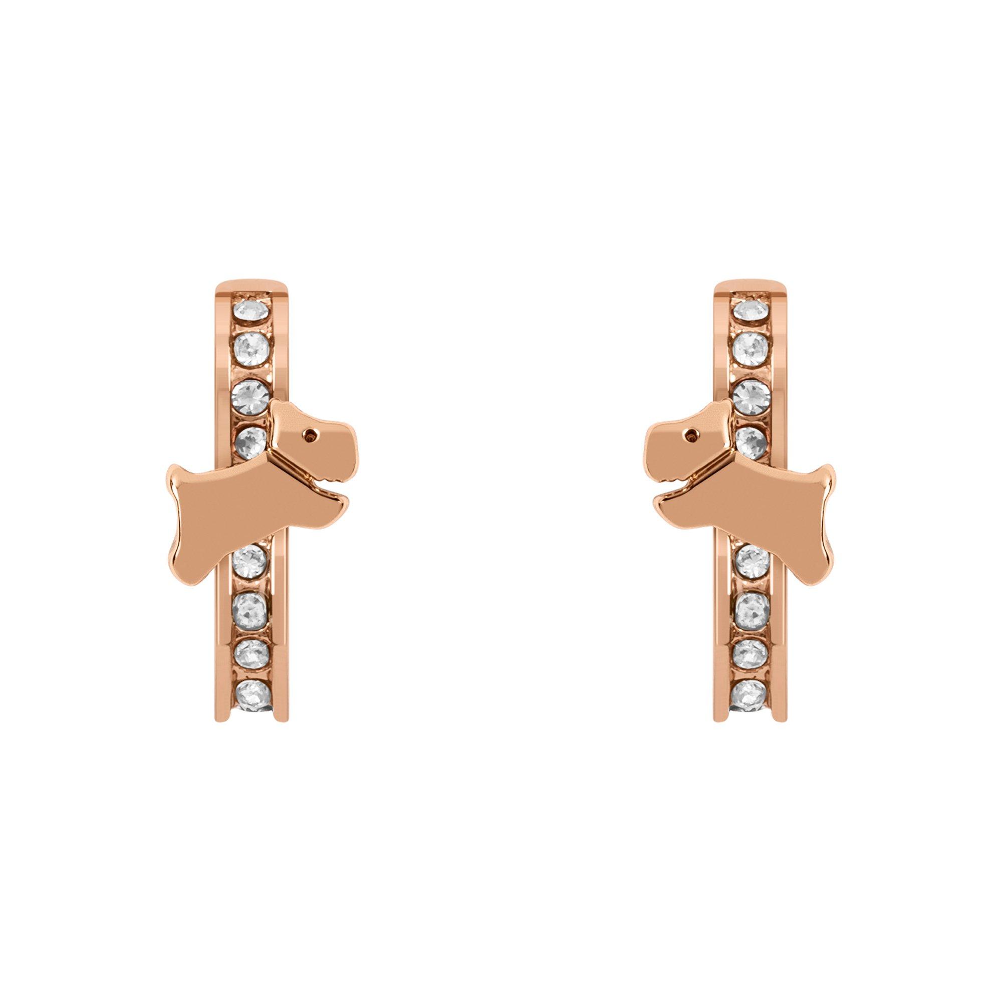 Rose Gold - Radley - Radley 18ct Rose Gold Plated Clear Stone Huggies - 1