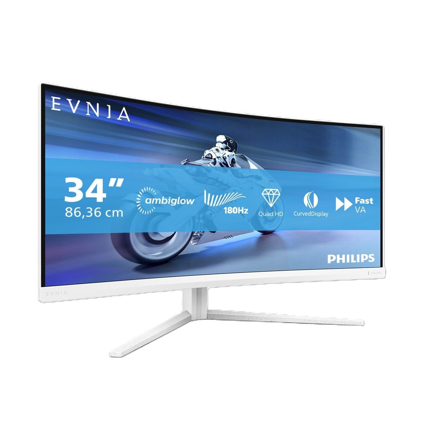 Philips | Evnia 34M2C5501A 34 Inch Fast VA WQHD 180Hz Gaming
