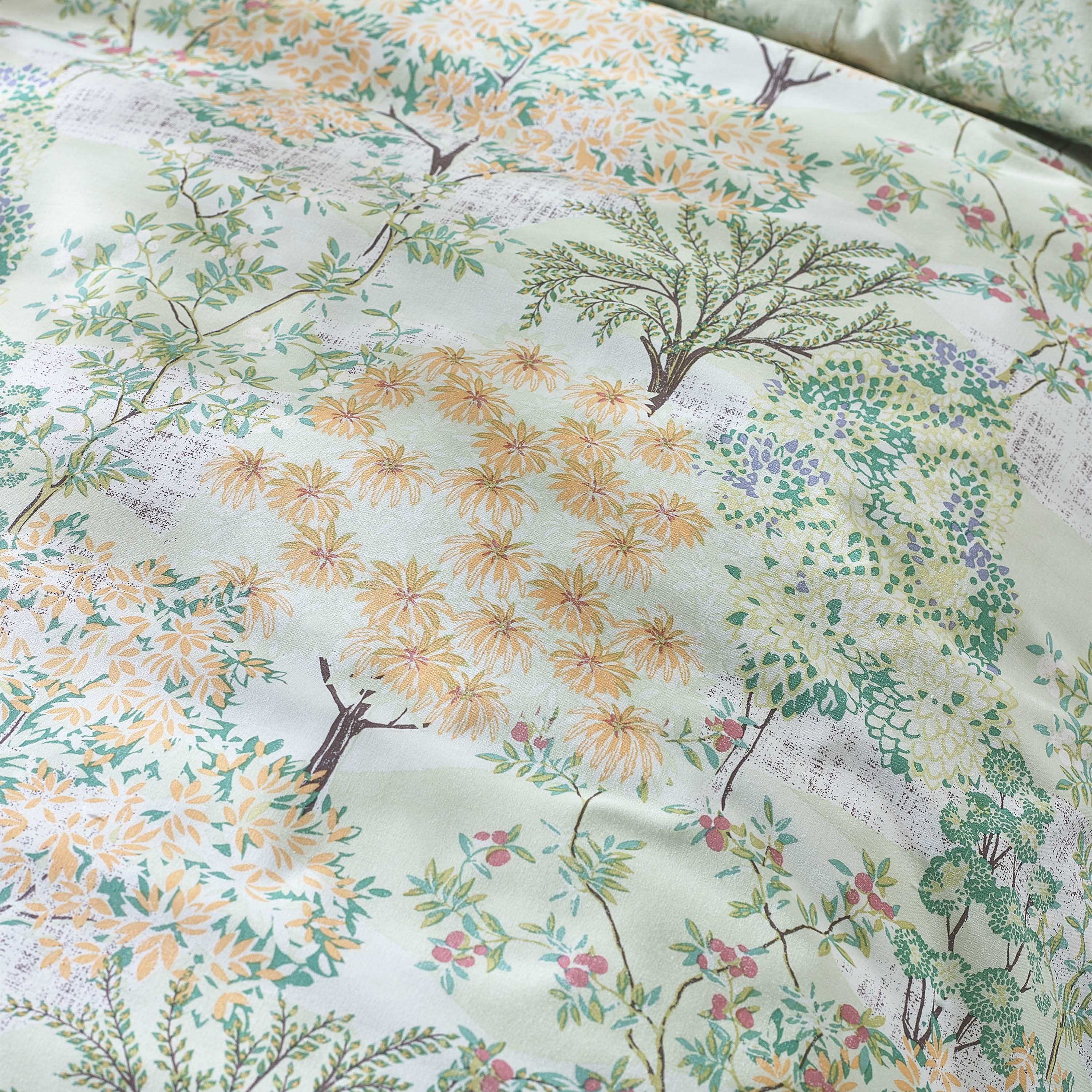 Green - Catherine Lansfield - Forest Blossom Reversible Duvet Cover Set - 4