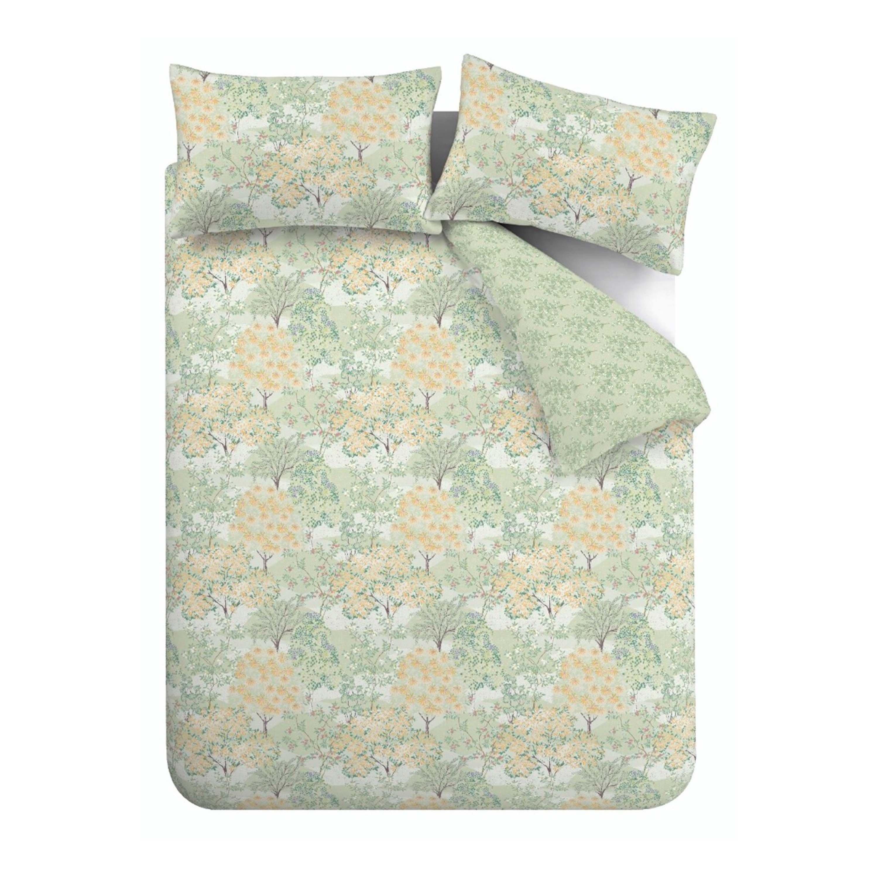 Green - Catherine Lansfield - Forest Blossom Reversible Duvet Cover Set - 5