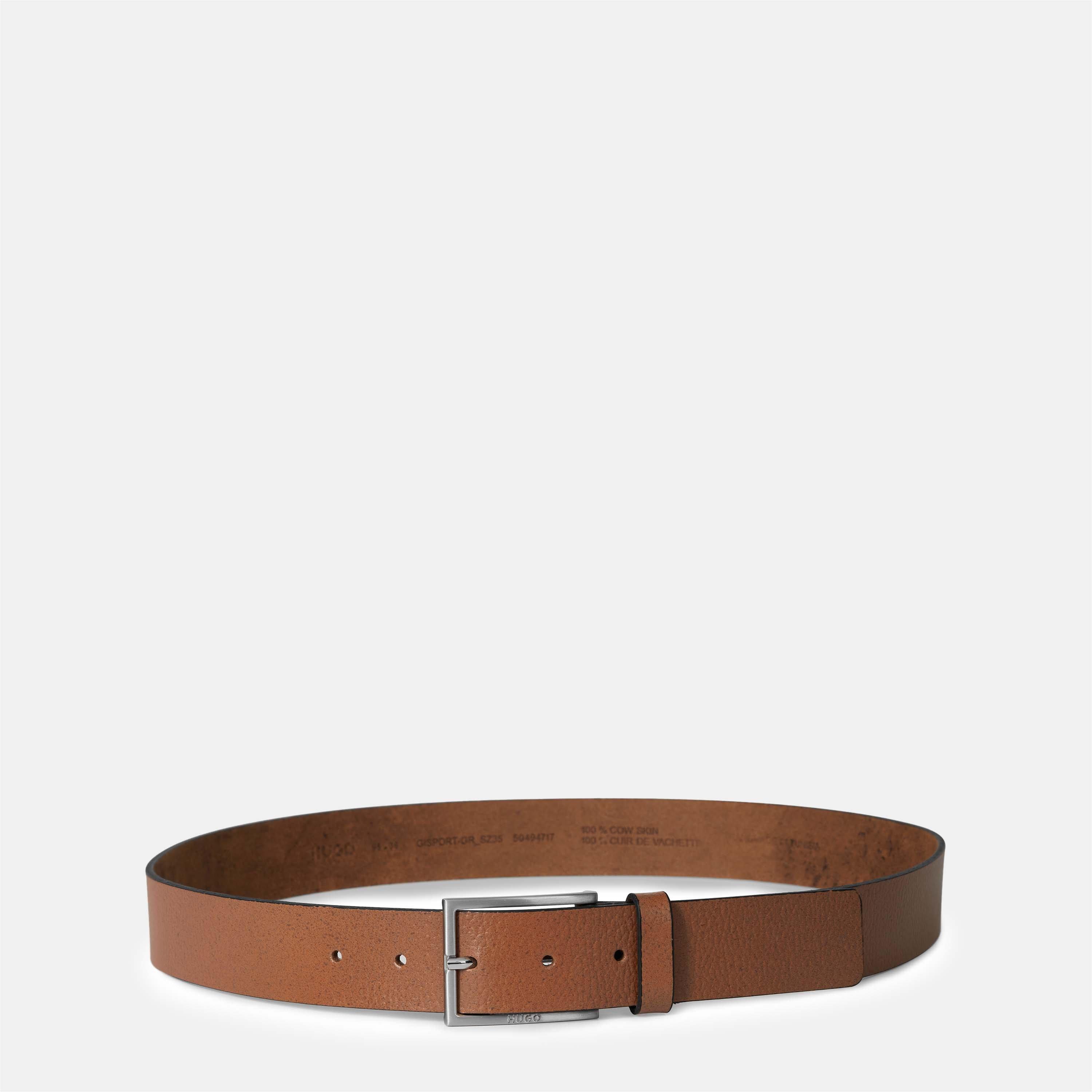 Hugo Men's Gisport Belt - Med Brown - 30R (80cm)