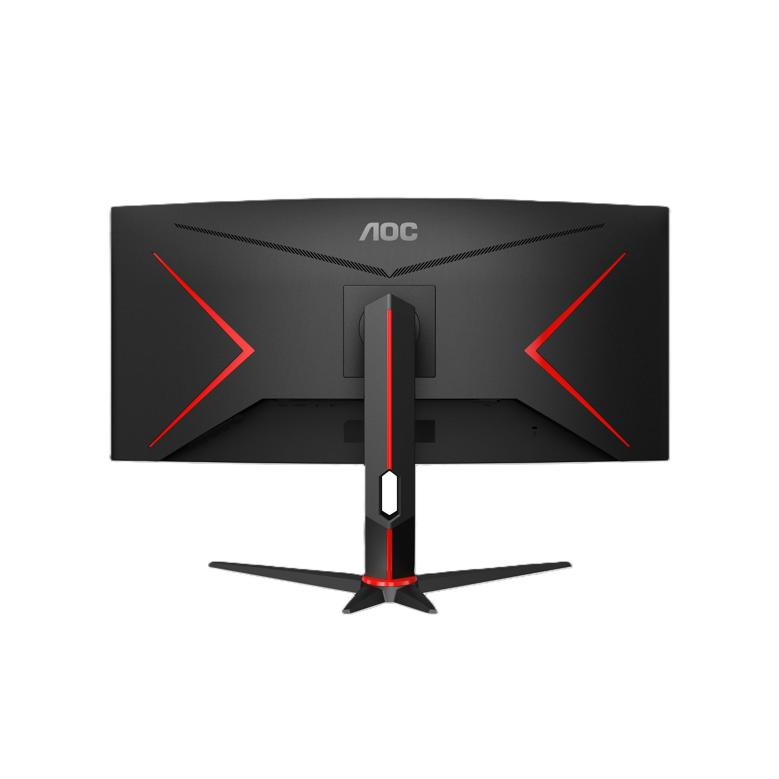 Black - AOC - CU34G2XP/BK 34 Inch Ultrawide 180Hz Curved Gaming Monitor - 9