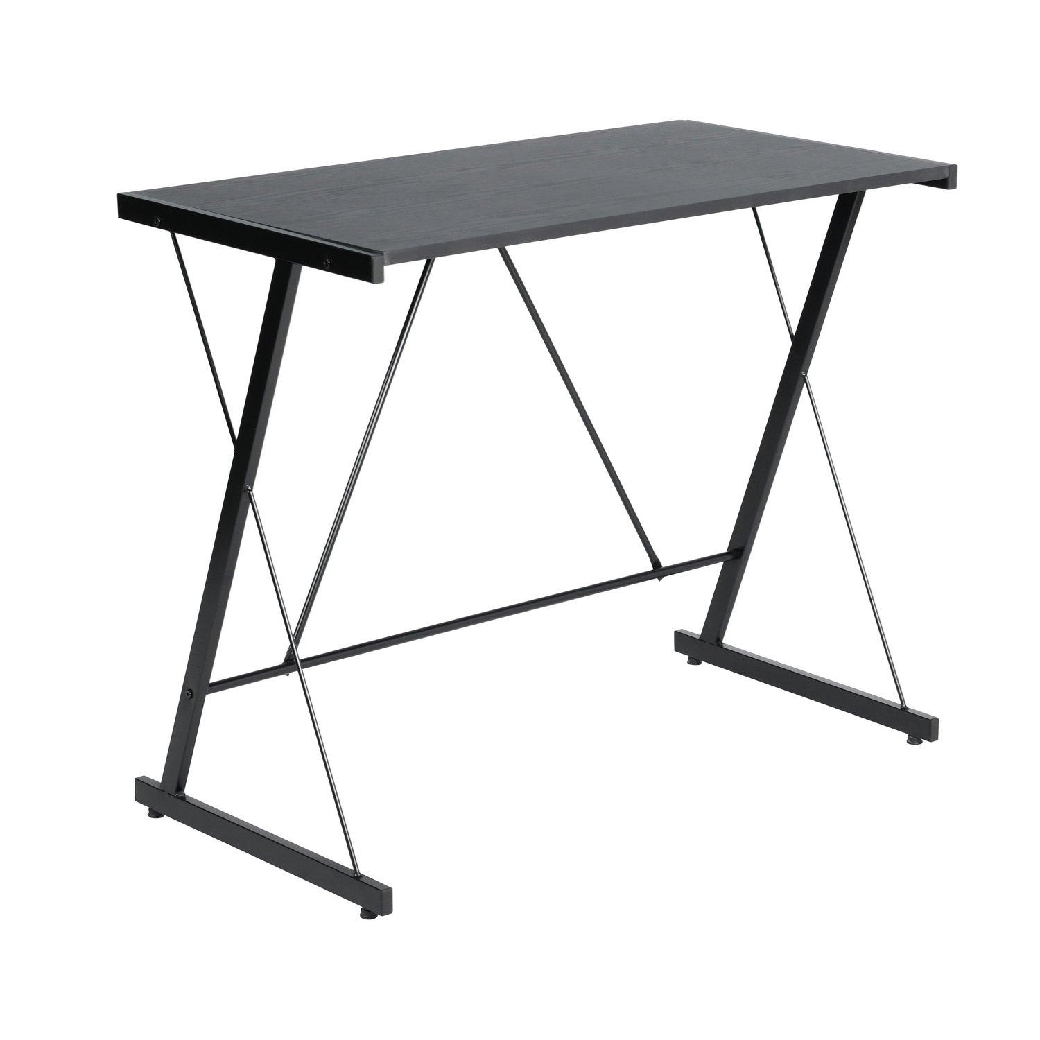 Black - Madison Condelle - Desk Compact Writing Table with Metal Frame - 9