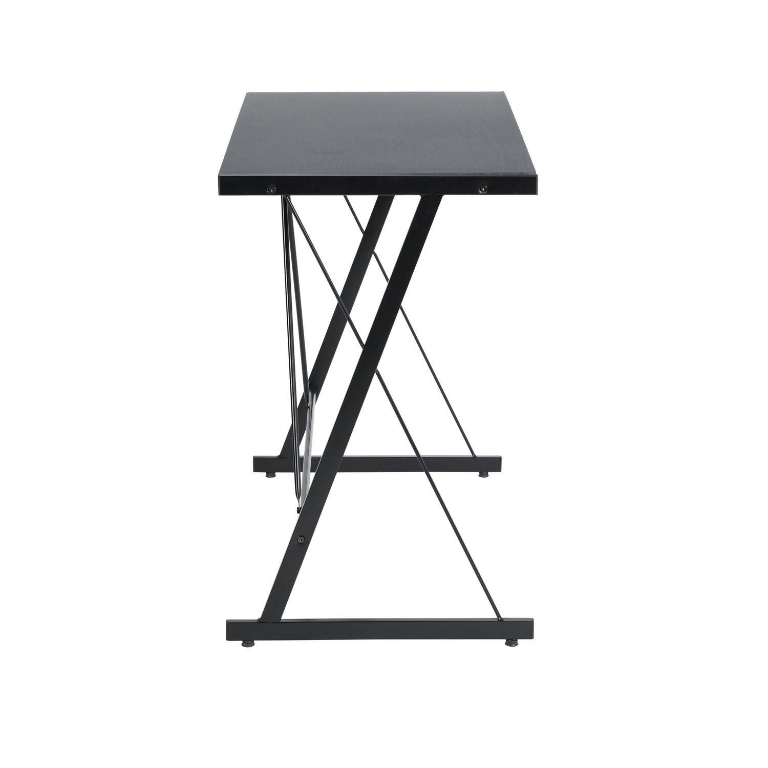 Black - Madison Condelle - Desk Compact Writing Table with Metal Frame - 10