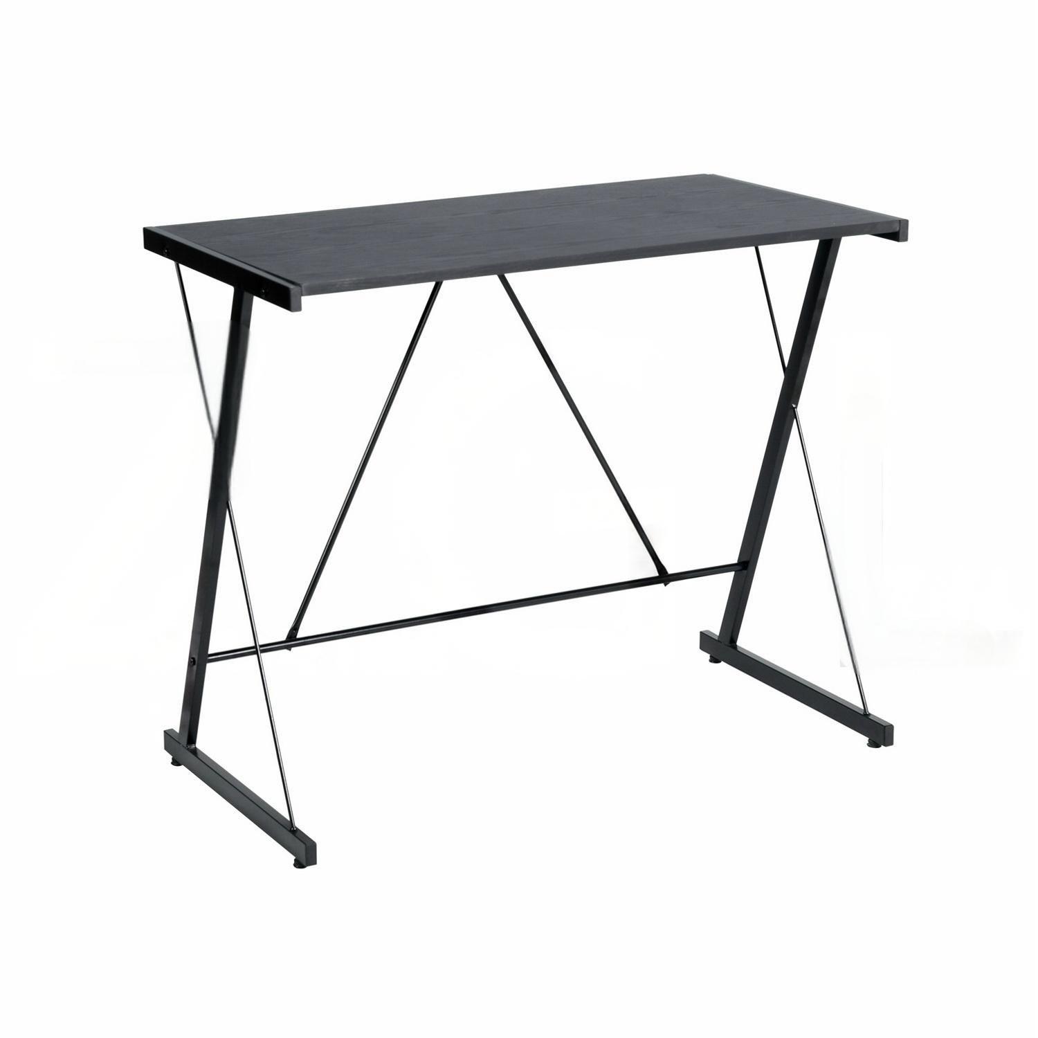 Black - Madison Condelle - Desk Compact Writing Table with Metal Frame - 3