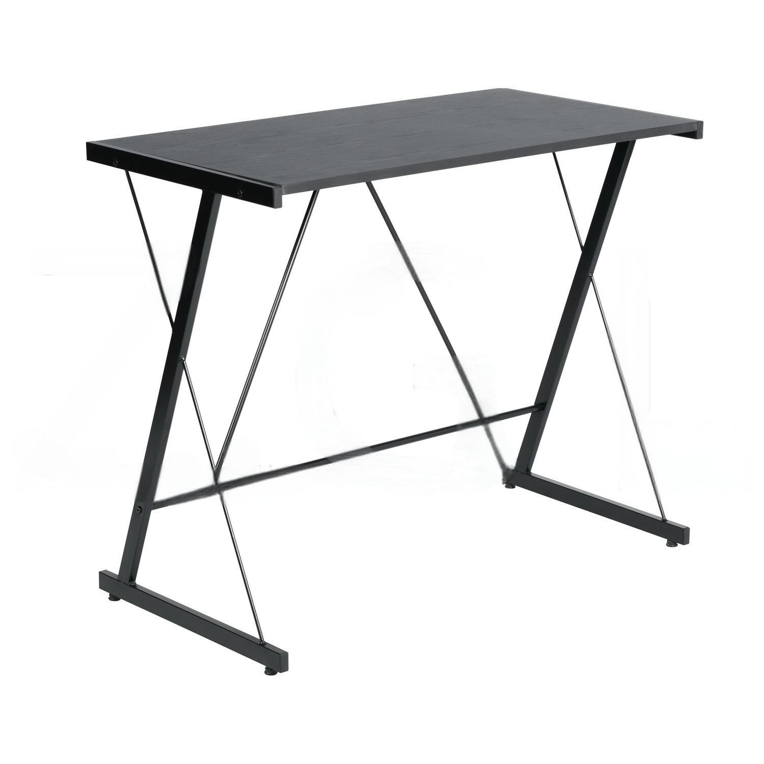 Black - Madison Condelle - Desk Compact Writing Table with Metal Frame - 4