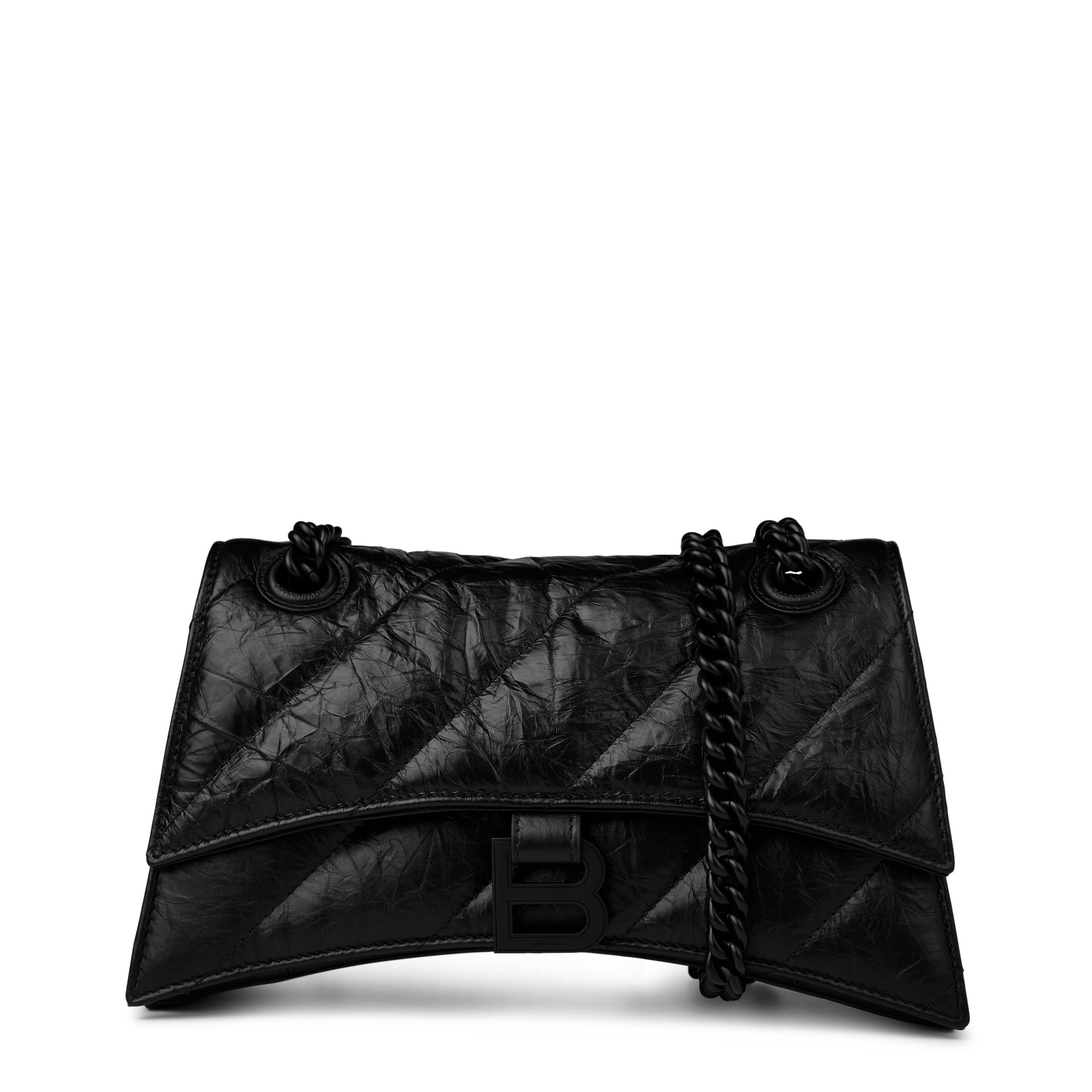 Black 1000 - Balenciaga - Crushed Quilted Chain Shoulder Bag - 1