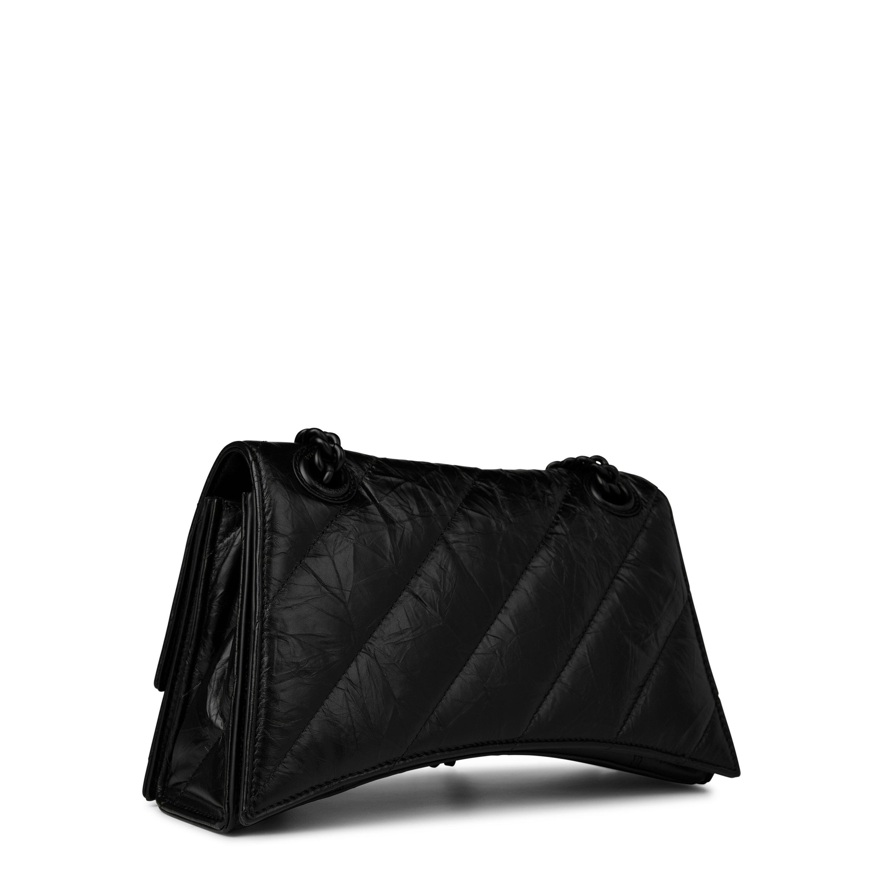 Black 1000 - Balenciaga - Crushed Quilted Chain Shoulder Bag - 3