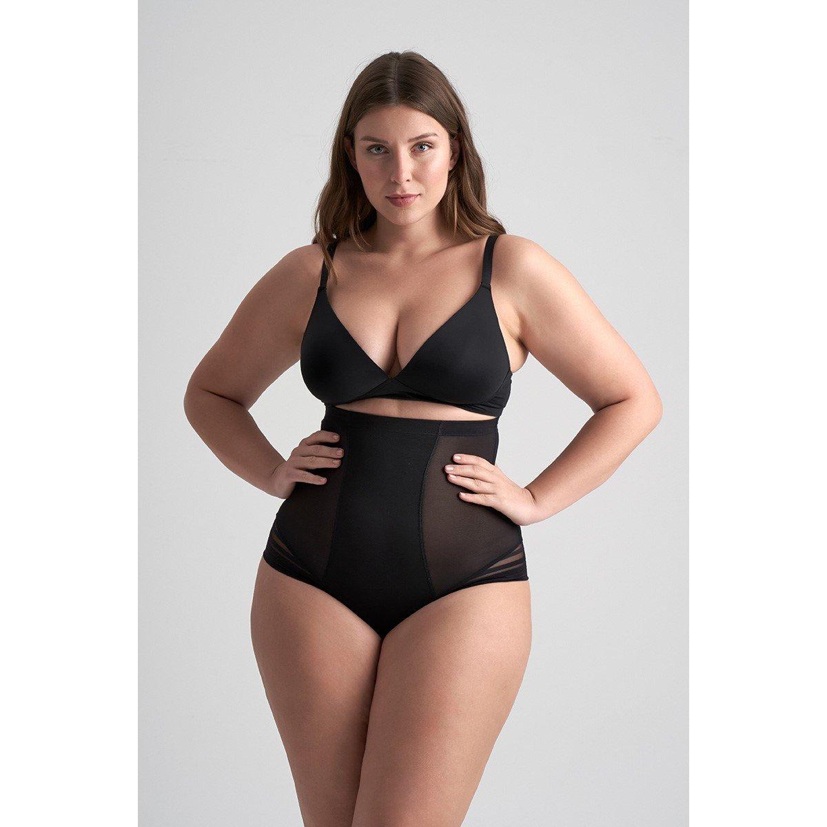 Black - Bye Bra - Women's Heavyweight Thong Shapewear - 5