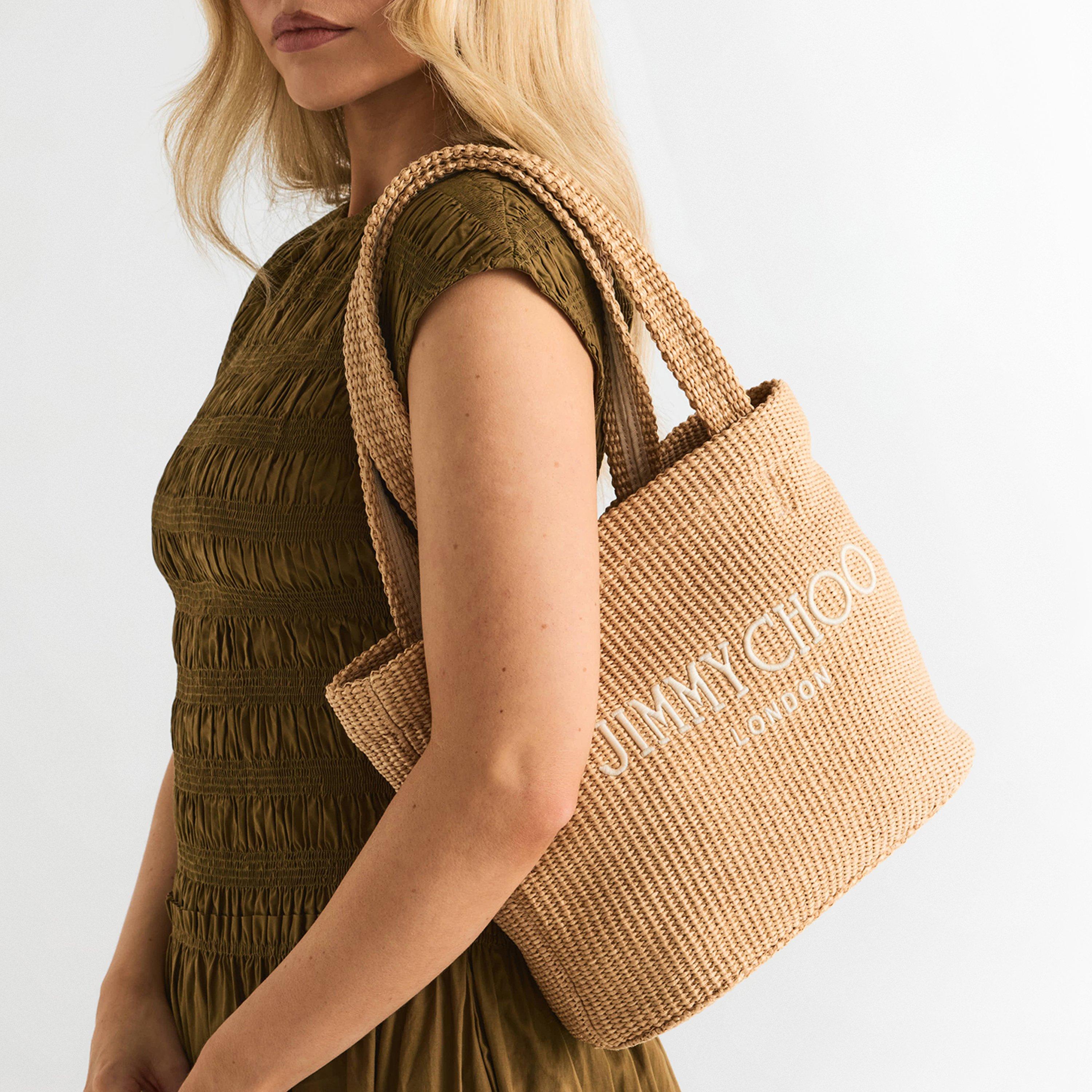 Natural/Latte - Jimmy Choo - Women's Straw Bag - 3