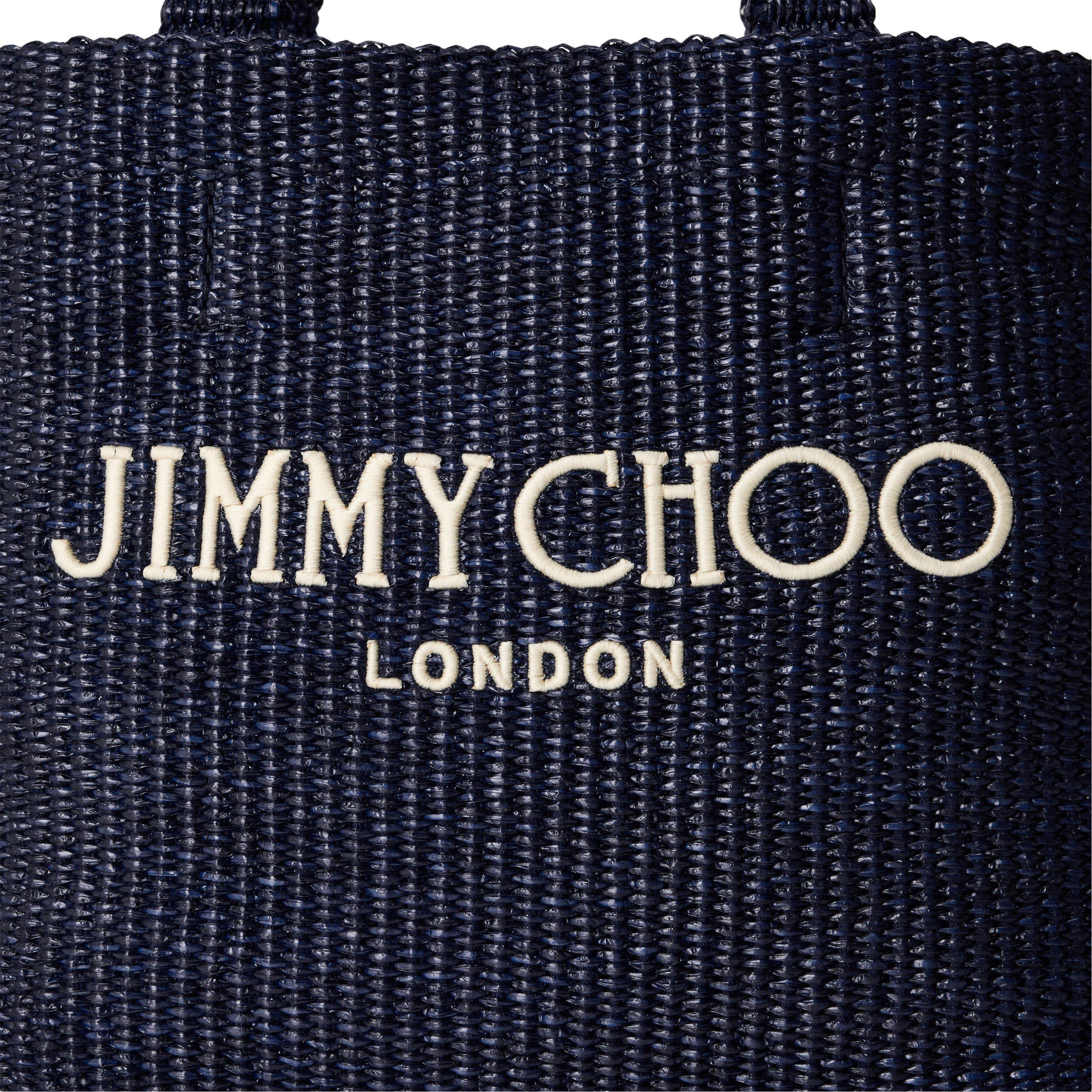 Marine/Ecru - Jimmy Choo - Women's Straw Bag - 4