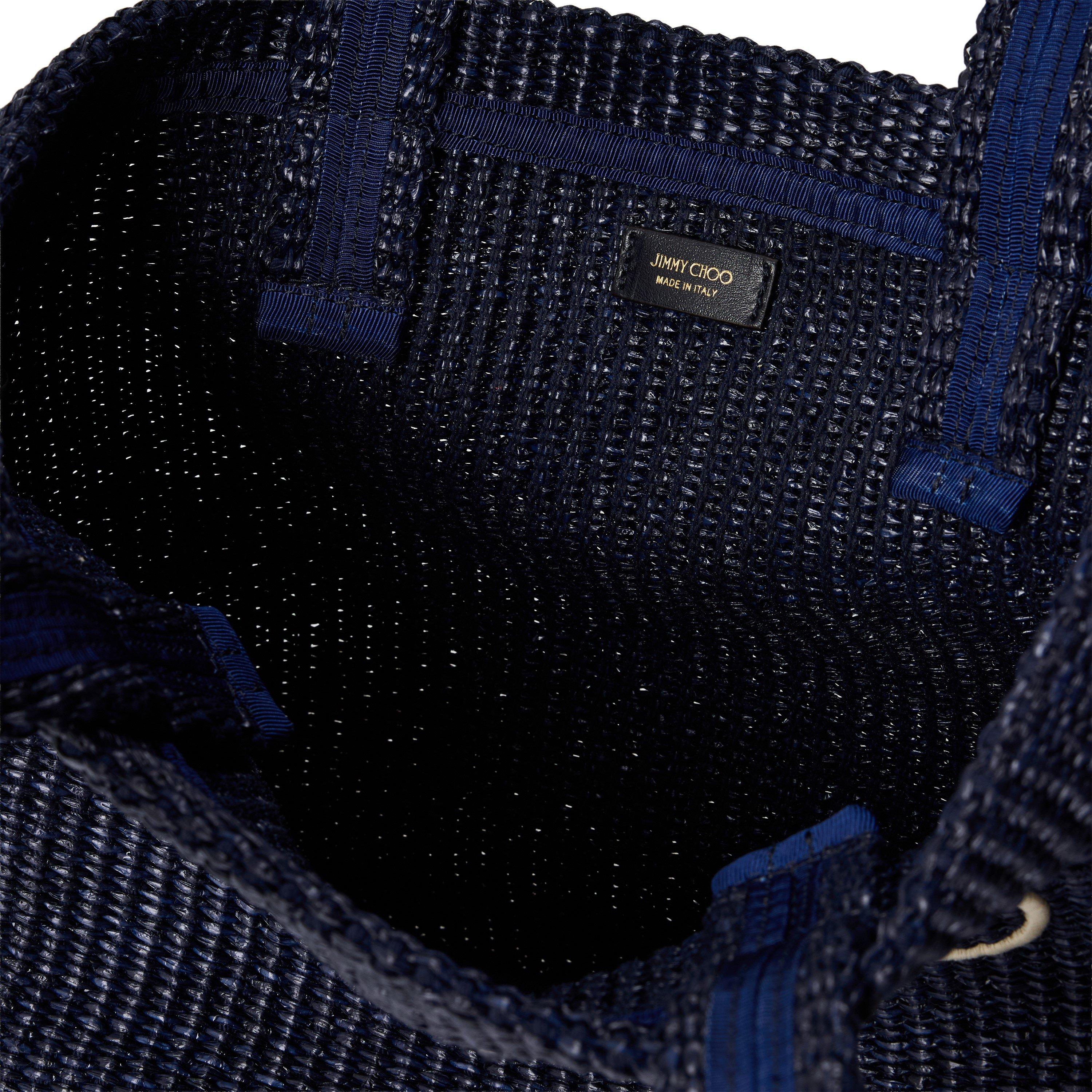 Marine/Ecru - Jimmy Choo - Women's Straw Bag - 5