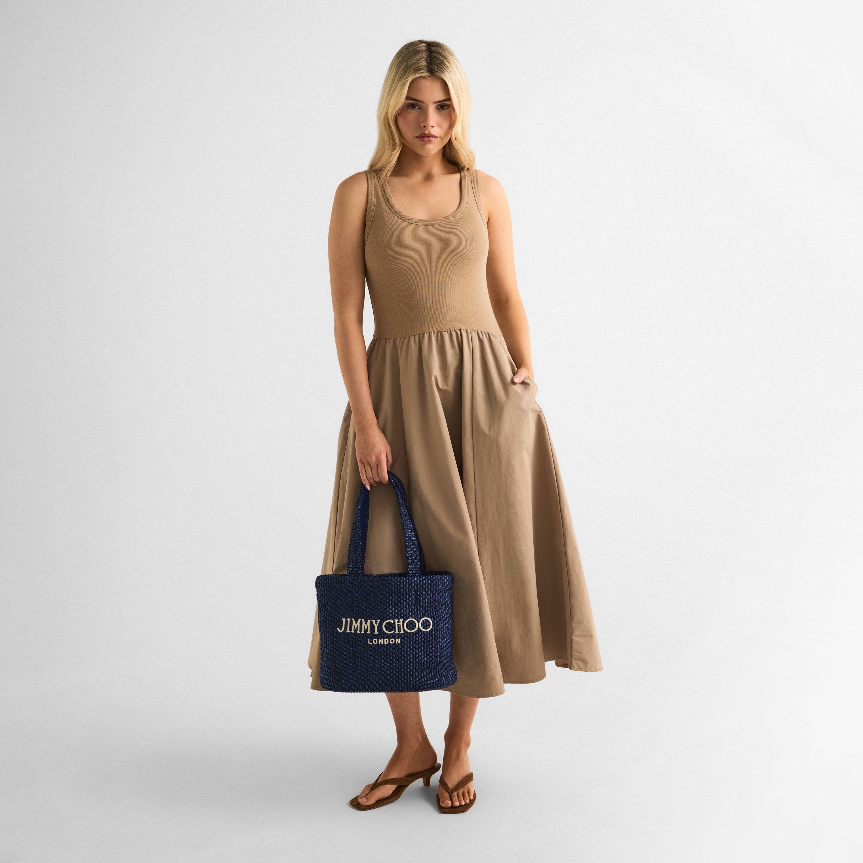 Marine/Ecru - Jimmy Choo - Women's Straw Bag - 6