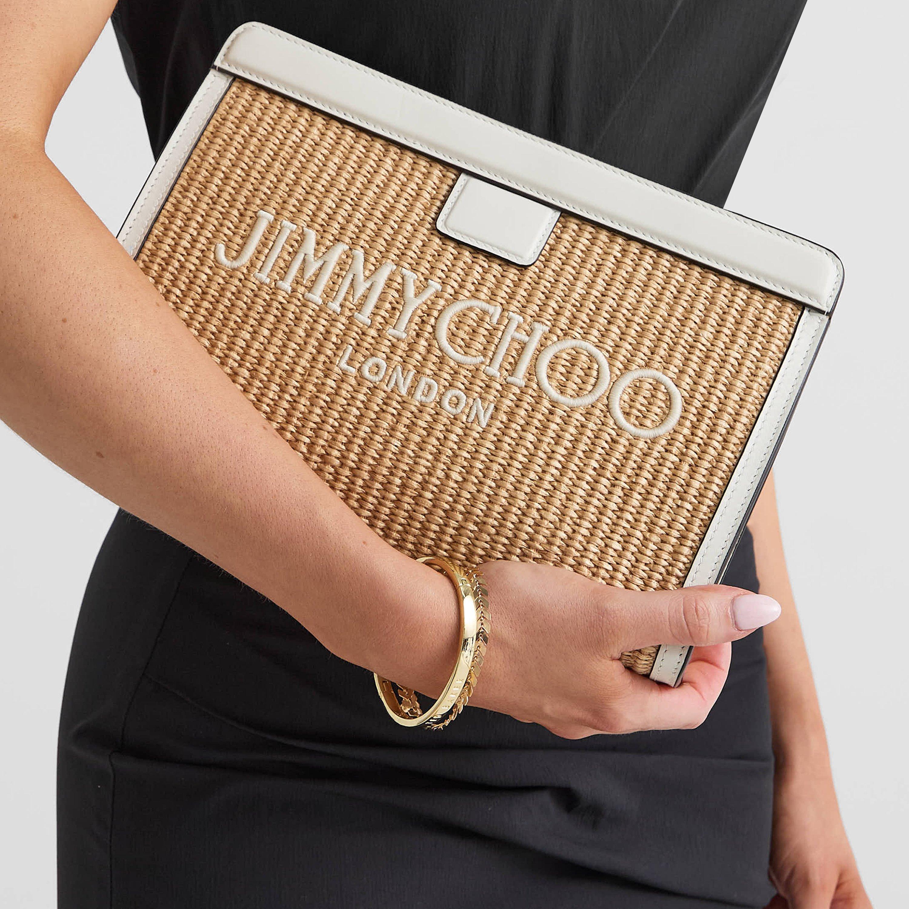 Natural/Latte - Jimmy Choo - Women's Clutch Bag - 3