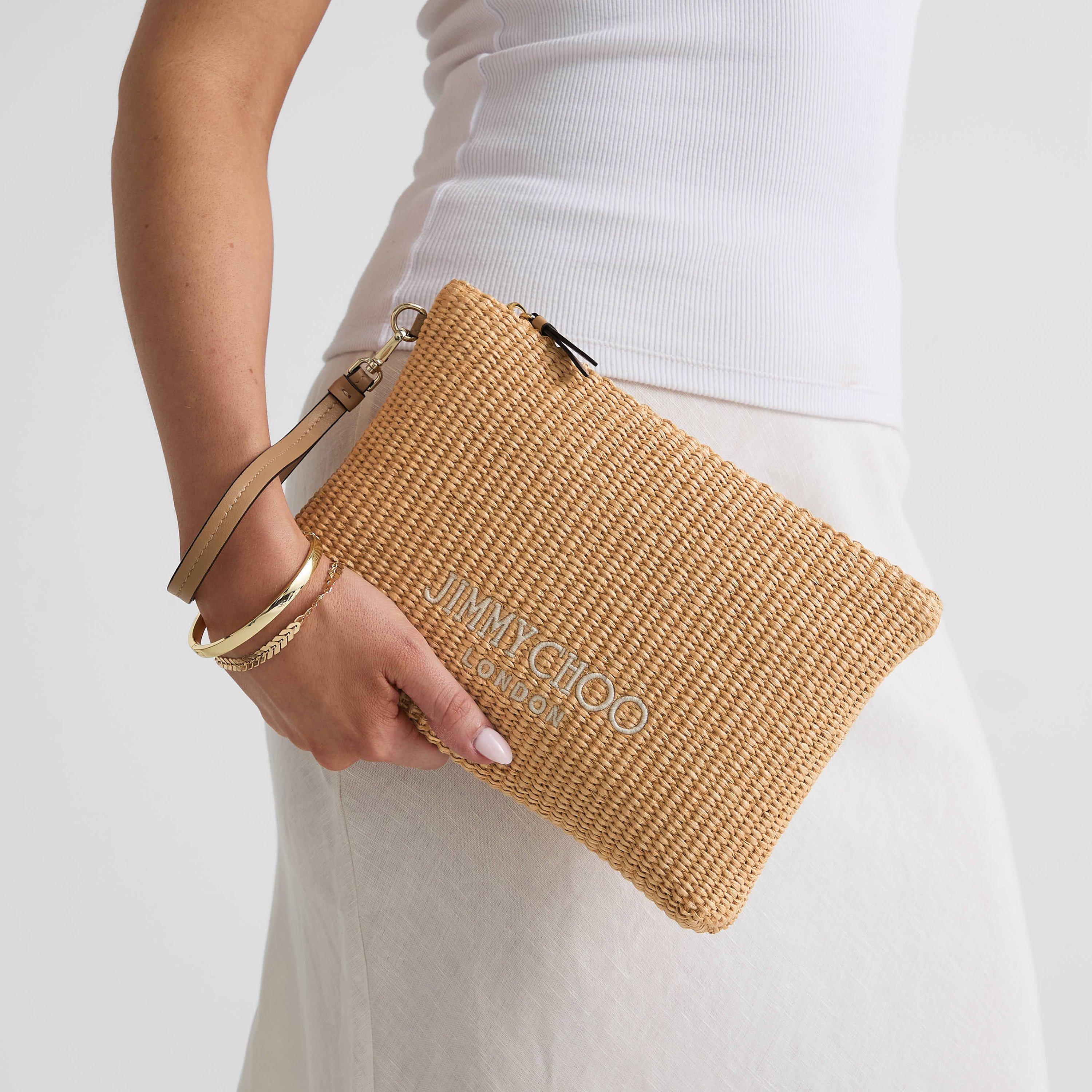 Natural/Latte - Jimmy Choo - Women's Clutch Bag - 3