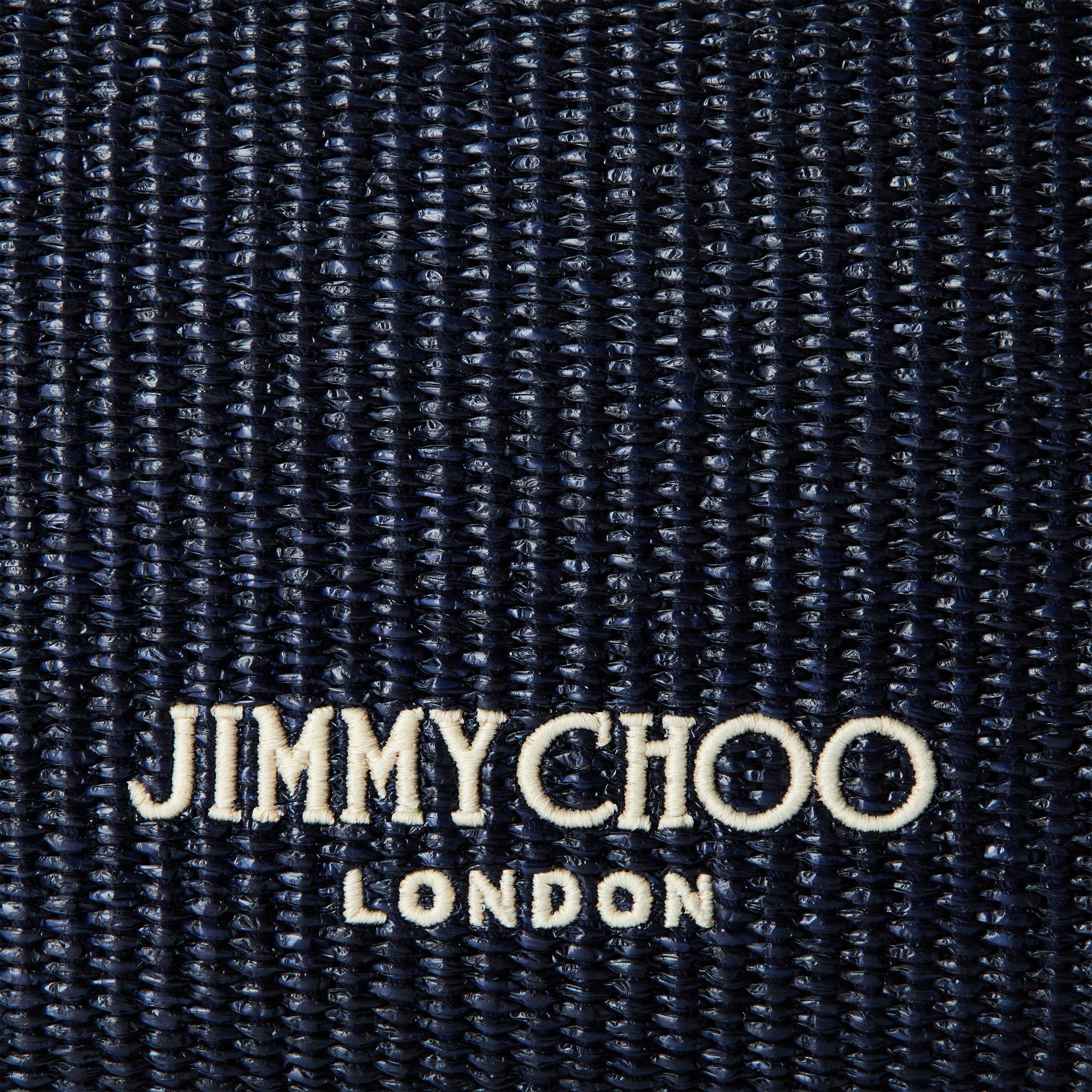 Marine/Ecru - Jimmy Choo - Women's Clutch Bag - 4