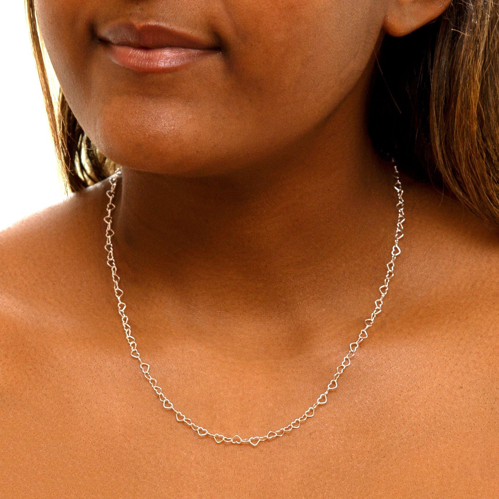 Sterling Silver - Be You - Sterling Silver Open Heart-Link Chain - 2