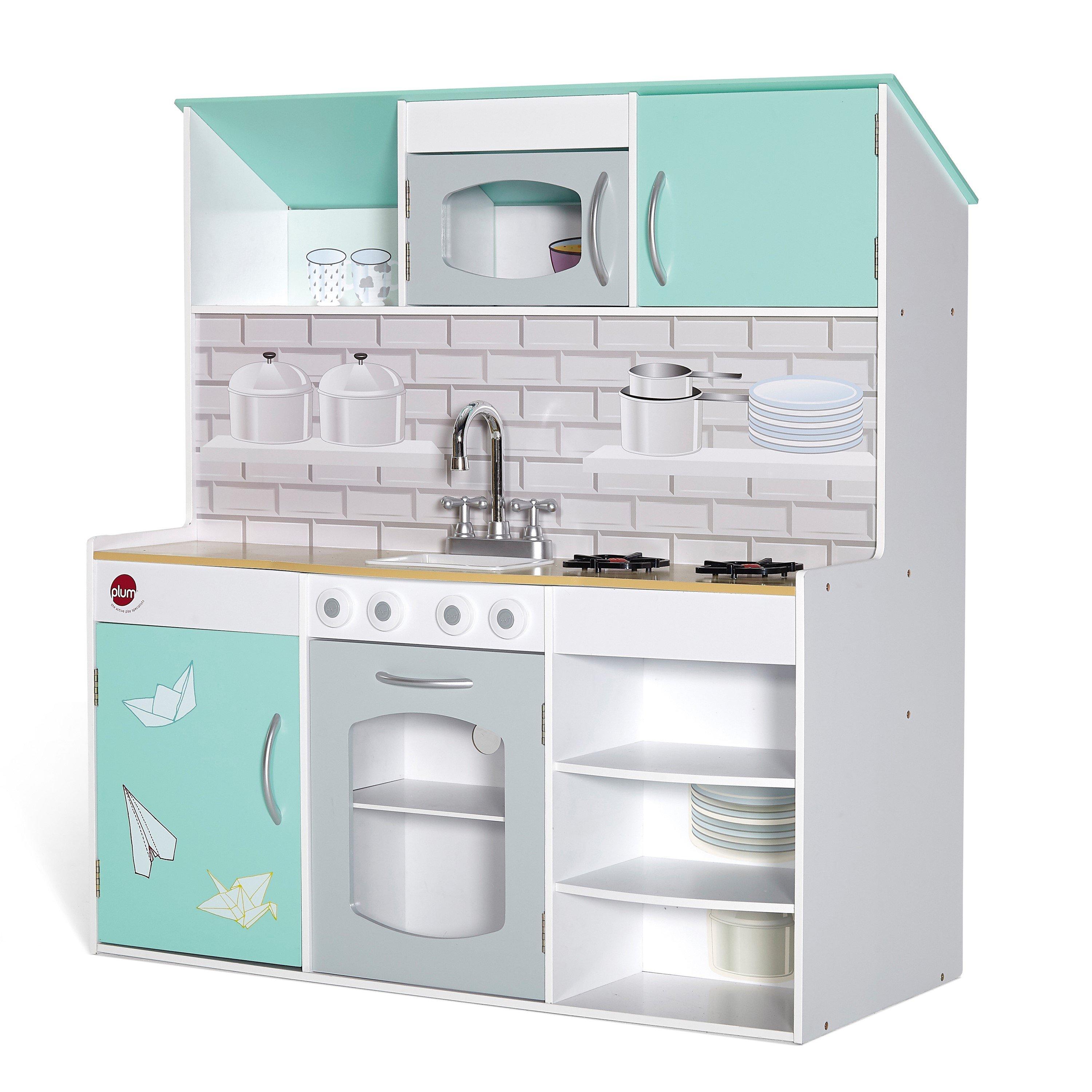 Multi - Plum Play - Plum Peppermint Townhouse 2-in-1 Wooden Kitchen & Dolls House - 1